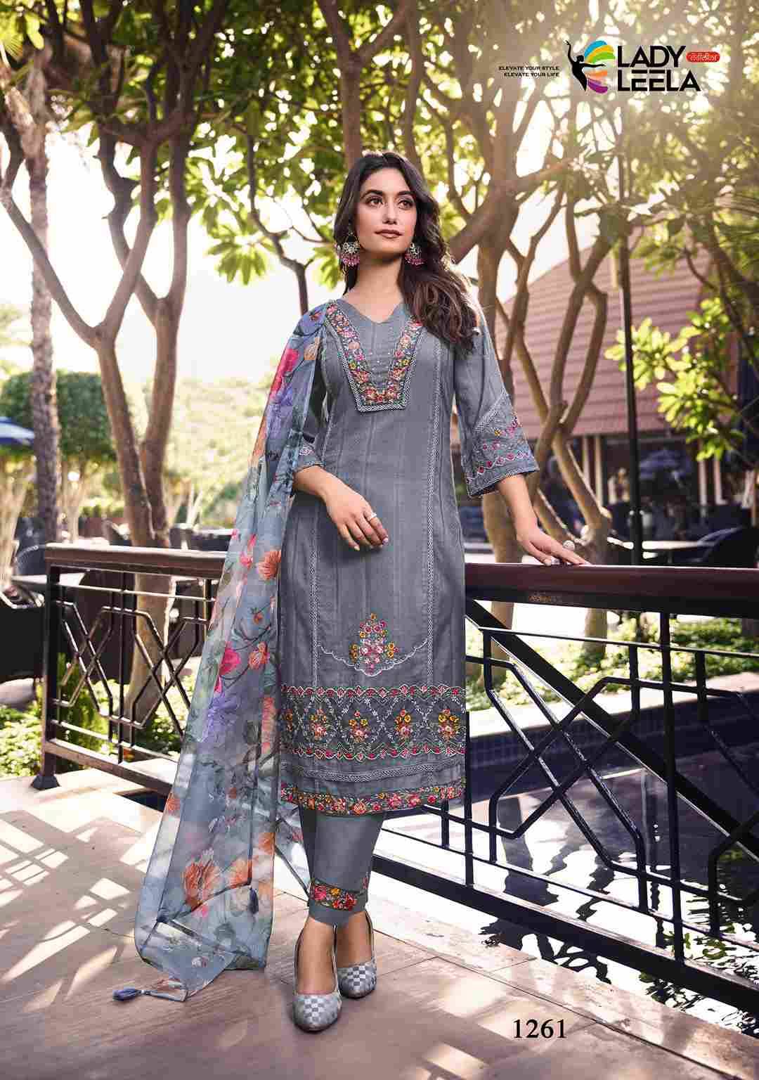 Summer Trends By Lady Leela 1261 To 1266 Series Beautiful Festive Suits Colorful Stylish Fancy Casual Wear & Ethnic Wear Pure Cotton With Work Dresses At Wholesale Price