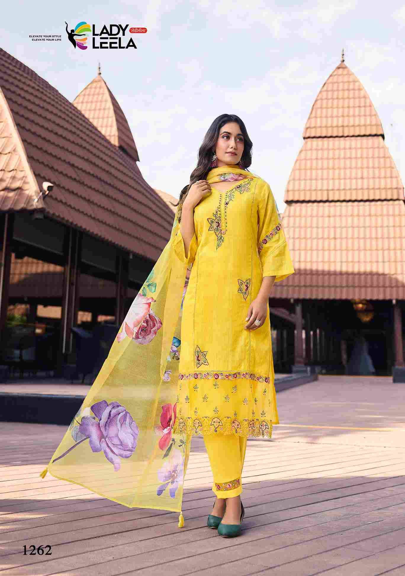 Summer Trends By Lady Leela 1261 To 1266 Series Beautiful Festive Suits Colorful Stylish Fancy Casual Wear & Ethnic Wear Pure Cotton With Work Dresses At Wholesale Price