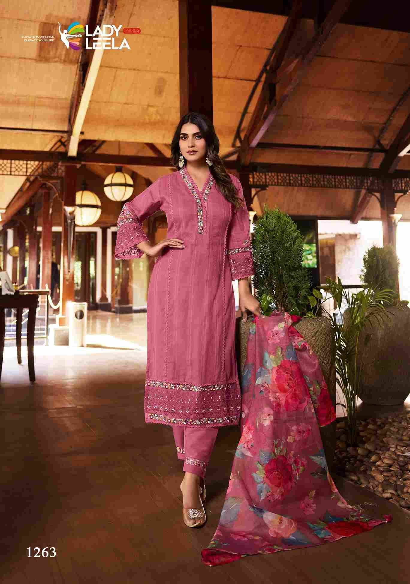 Summer Trends By Lady Leela 1261 To 1266 Series Beautiful Festive Suits Colorful Stylish Fancy Casual Wear & Ethnic Wear Pure Cotton With Work Dresses At Wholesale Price
