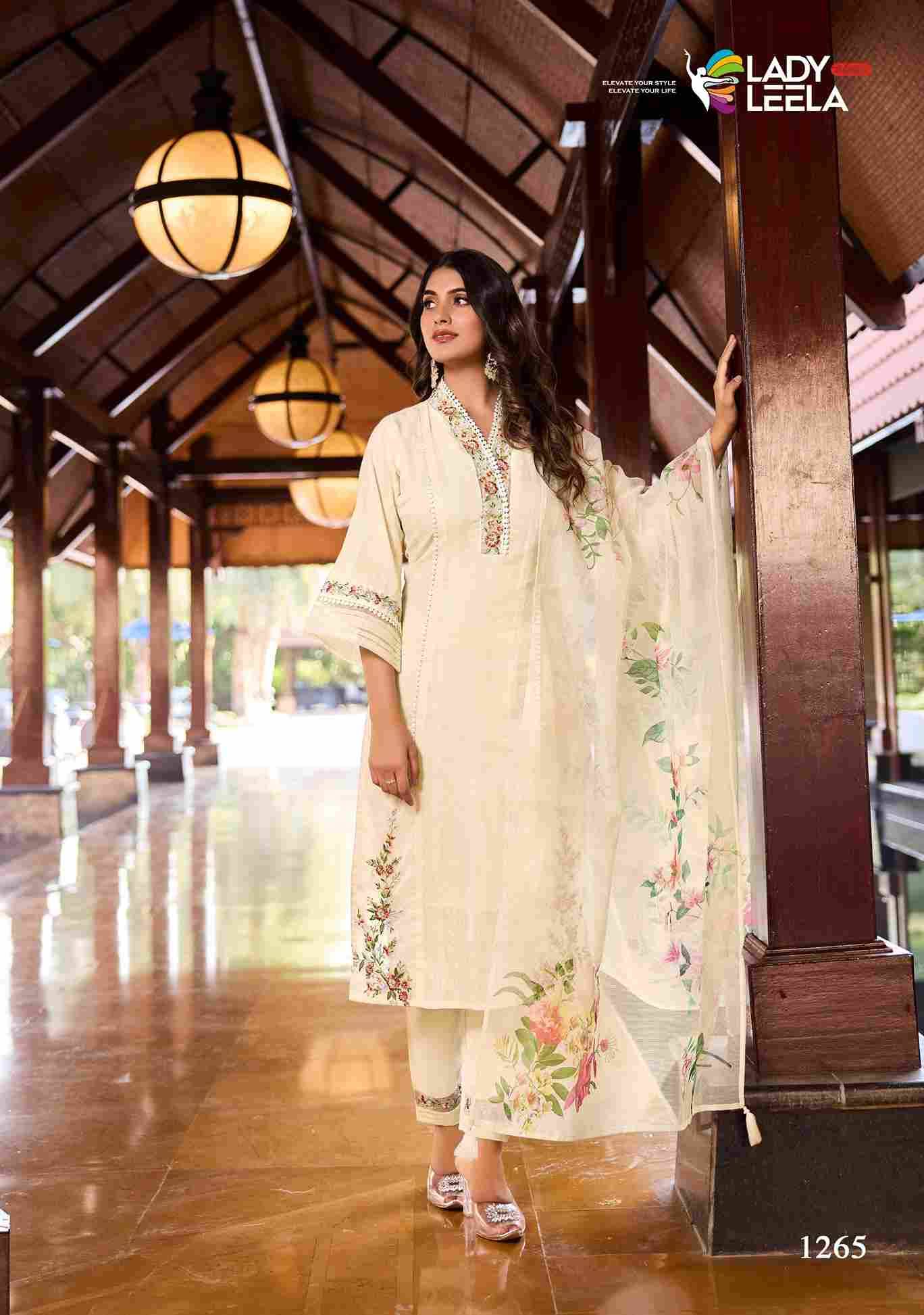 Summer Trends By Lady Leela 1261 To 1266 Series Beautiful Festive Suits Colorful Stylish Fancy Casual Wear & Ethnic Wear Pure Cotton With Work Dresses At Wholesale Price