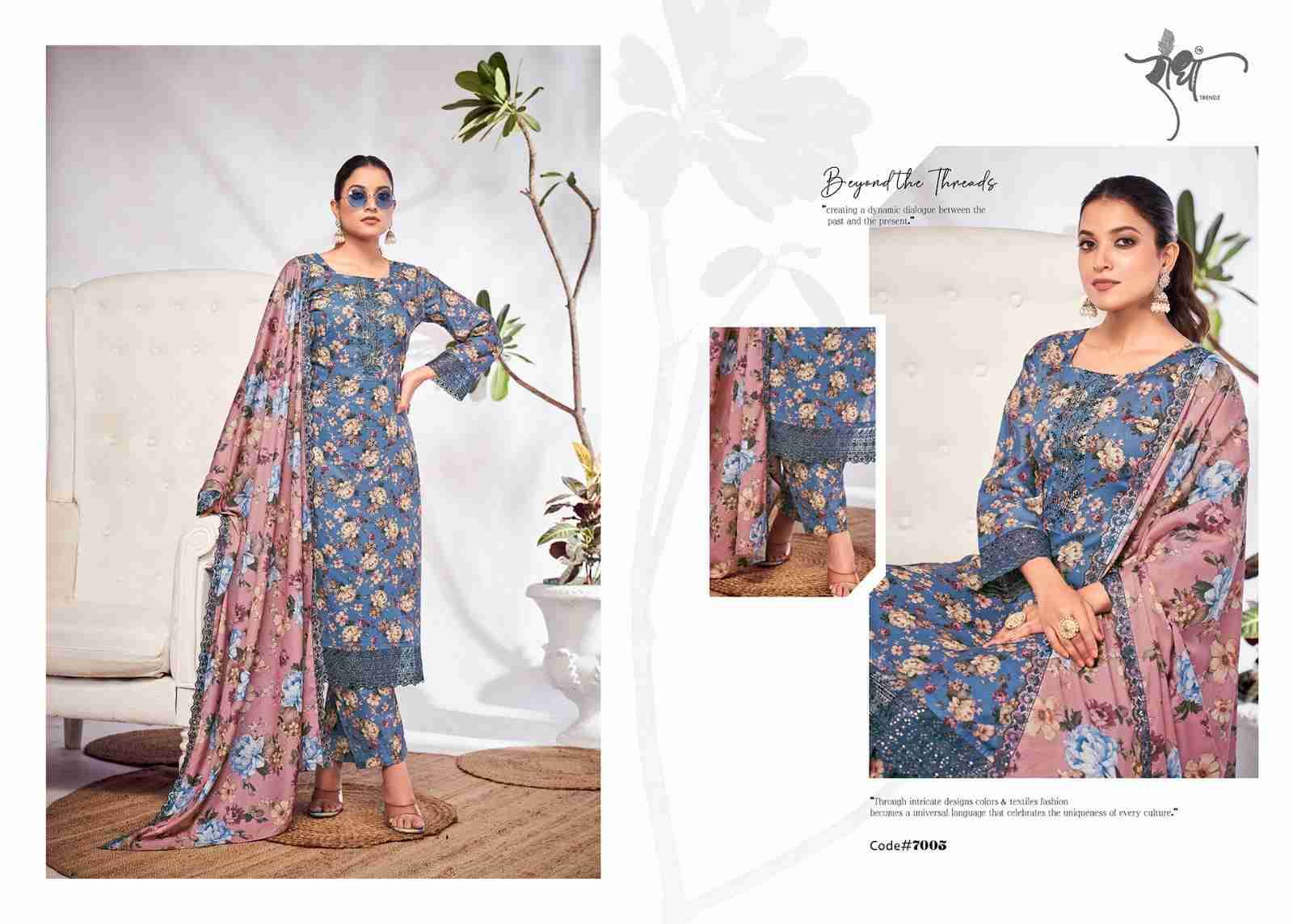Saffron By Radha Trendz 7001 To 7006 Series Beautiful Sharara Suits Colorful Stylish Fancy Casual Wear & Ethnic Wear Pure Cotton Dresses At Wholesale Price