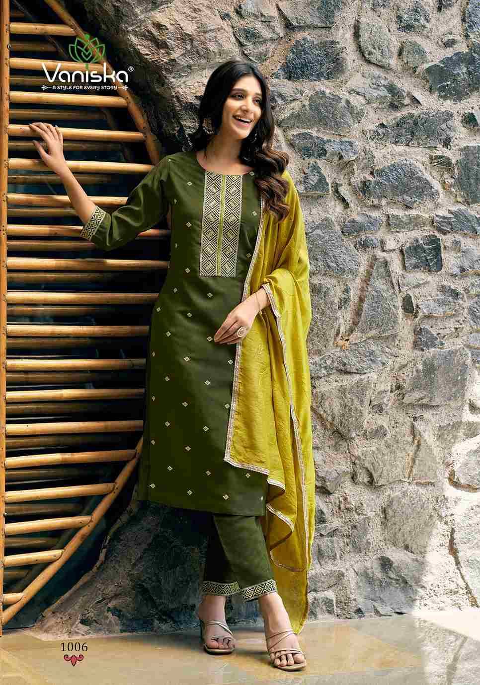 Fiza Vol-1 By Vaniska 1001 To 1006 Series Designer Festive Suits Collection Beautiful Stylish Fancy Colorful Party Wear & Occasional Wear Roman Silk Dresses At Wholesale Price