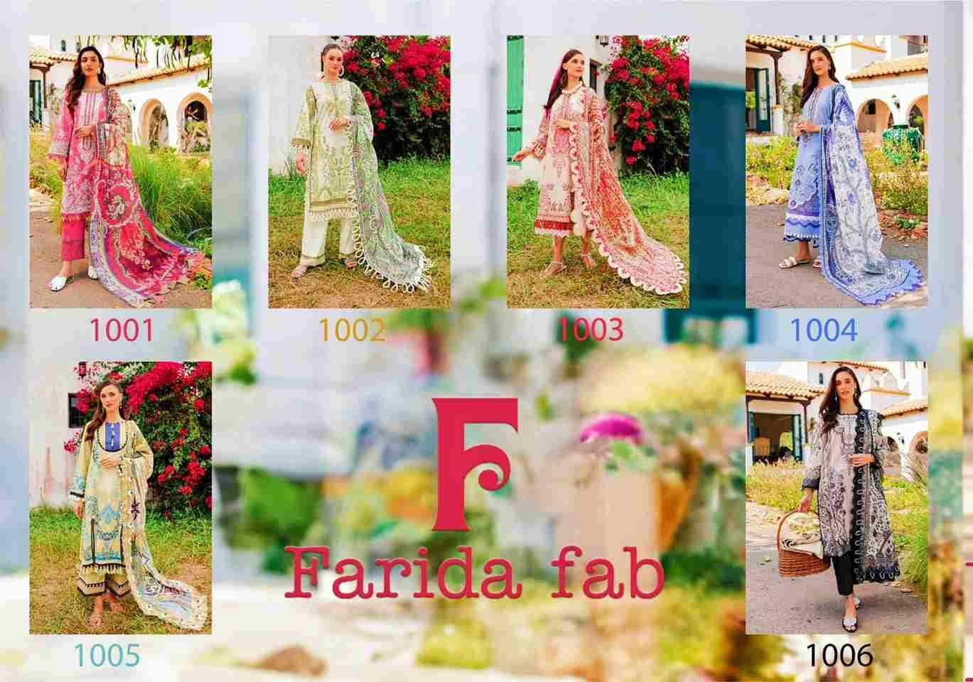 Concept-A By Farida Fab 1001 To 1006 Series Beautiful Festive Suits Stylish Fancy Colorful Casual Wear & Ethnic Wear Pure Cotton Print Dresses At Wholesale Price