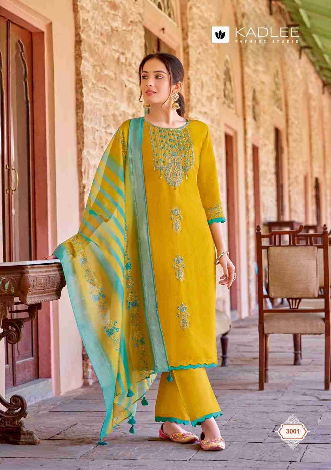 Heritage By Kadlee 3001 To 3006 Series Designer Festive Suits Collection Beautiful Stylish Fancy Colorful Party Wear & Occasional Wear Pure Viscose Embroidered Dresses At Wholesale Price