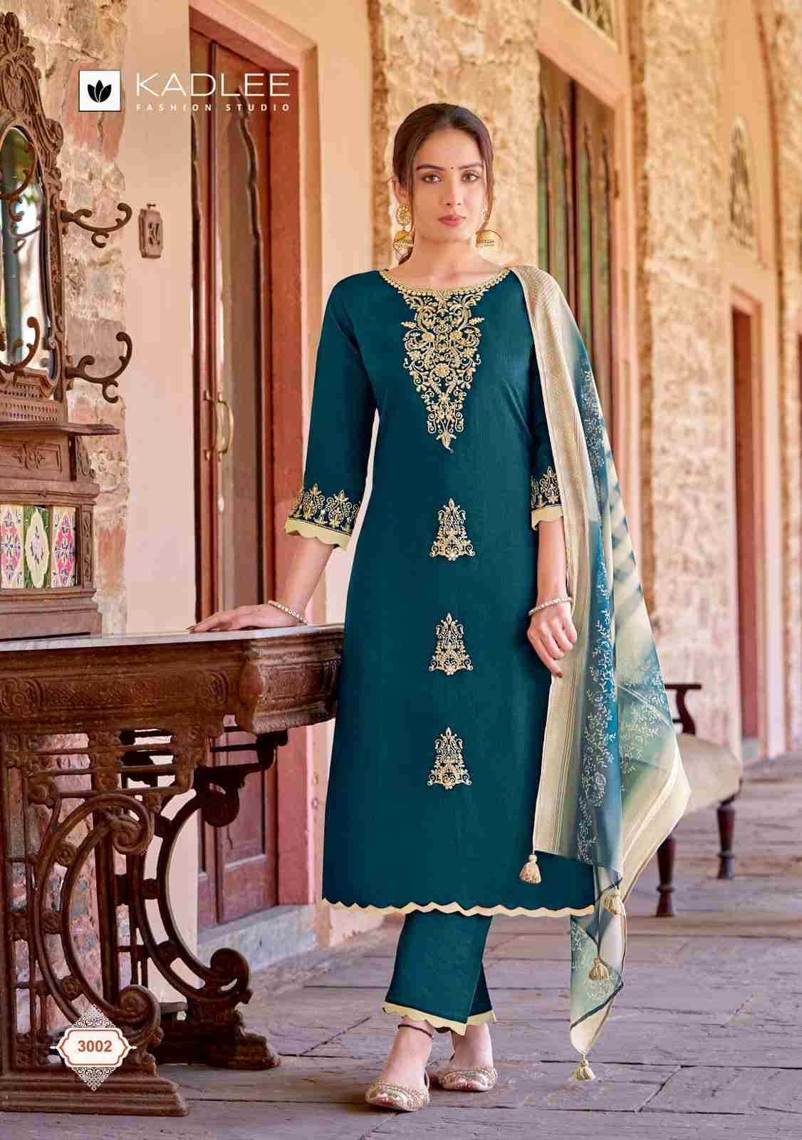 Heritage By Kadlee 3001 To 3006 Series Designer Festive Suits Collection Beautiful Stylish Fancy Colorful Party Wear & Occasional Wear Pure Viscose Embroidered Dresses At Wholesale Price