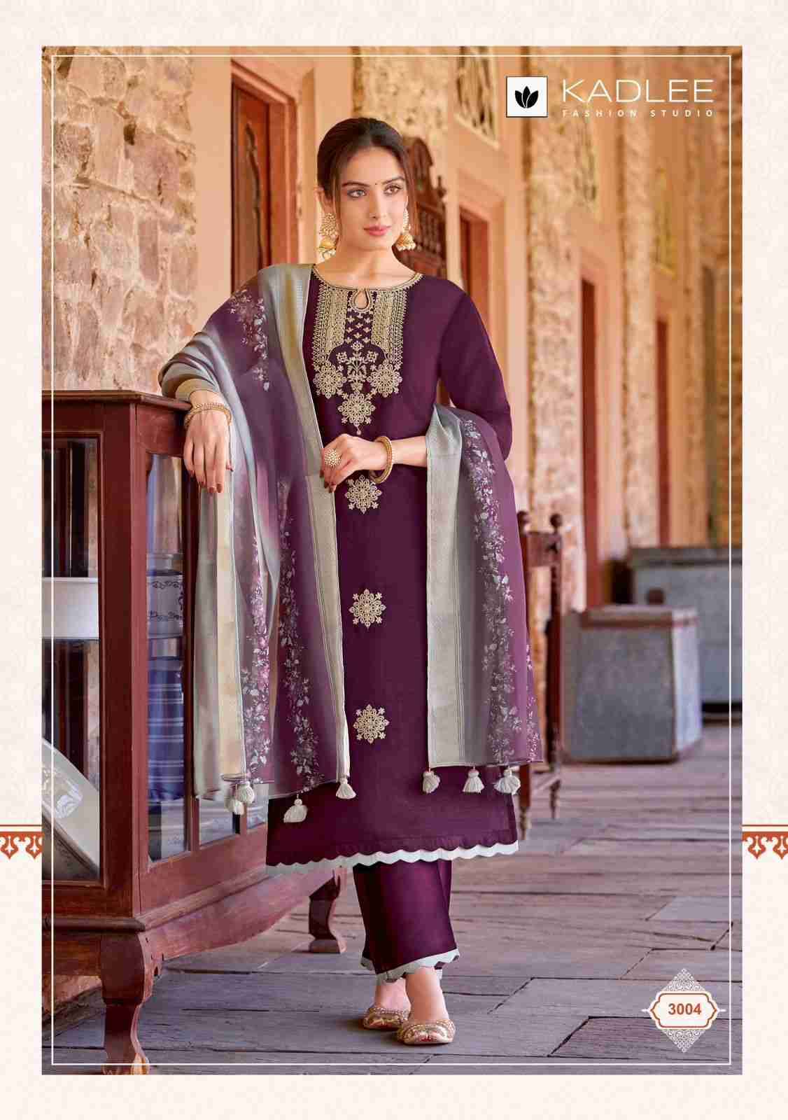 Heritage By Kadlee 3001 To 3006 Series Designer Festive Suits Collection Beautiful Stylish Fancy Colorful Party Wear & Occasional Wear Pure Viscose Embroidered Dresses At Wholesale Price