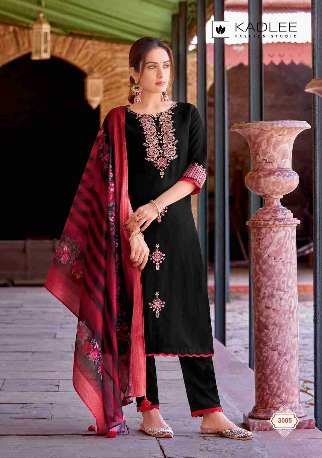Heritage By Kadlee 3001 To 3006 Series Designer Festive Suits Collection Beautiful Stylish Fancy Colorful Party Wear & Occasional Wear Pure Viscose Embroidered Dresses At Wholesale Price