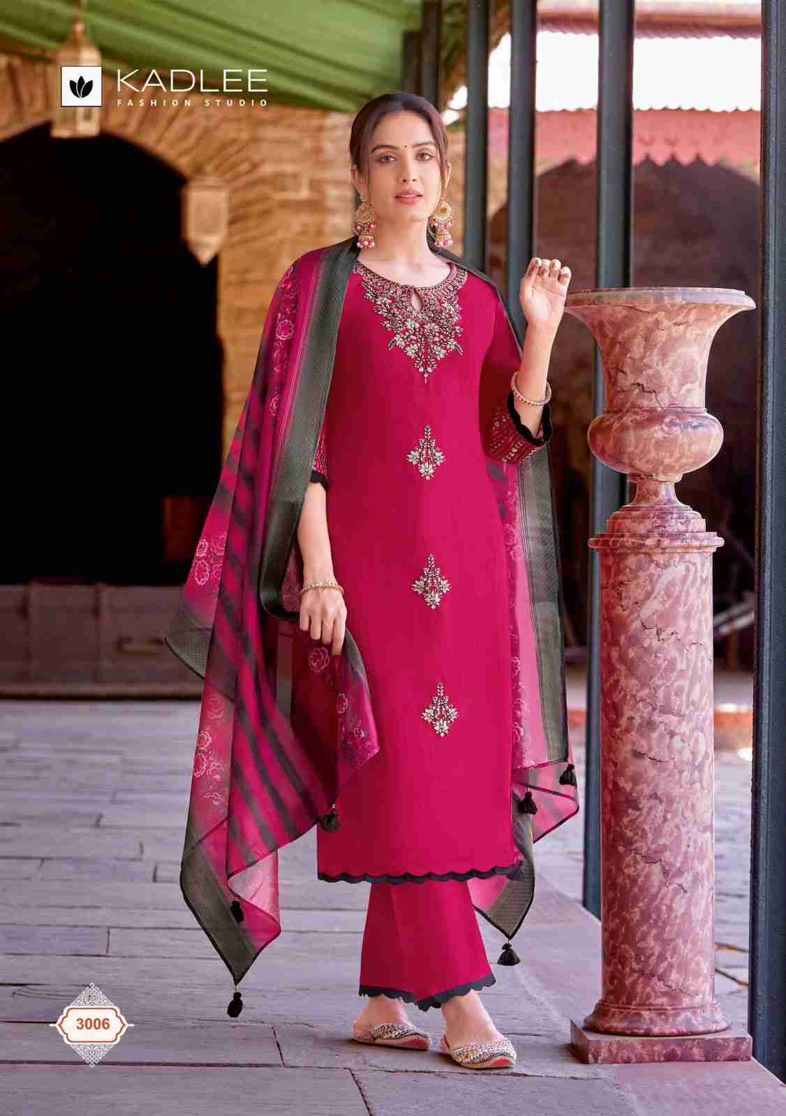 Heritage By Kadlee 3001 To 3006 Series Designer Festive Suits Collection Beautiful Stylish Fancy Colorful Party Wear & Occasional Wear Pure Viscose Embroidered Dresses At Wholesale Price