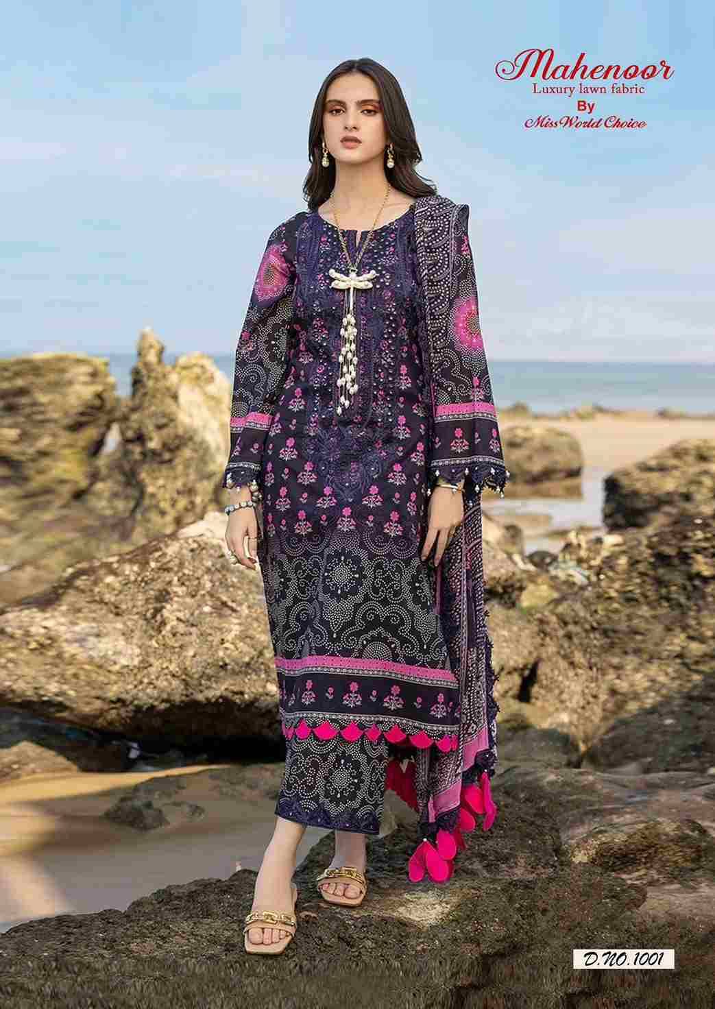 Mahenoor Vol-3 By Miss World Choice 3001 To 3006 Series Beautiful Festive Suits Stylish Fancy Colorful Casual Wear & Ethnic Wear Pure Lawn Print Dresses At Wholesale Price