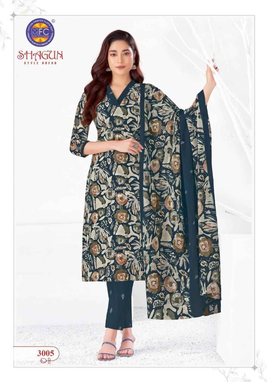 Shagun Vol-30 By MFC 3001 To 3020 Series Beautiful Festive Suits Colorful Stylish Fancy Casual Wear & Ethnic Wear Pure Lawn Cotton Embroidered Dresses At Wholesale Price