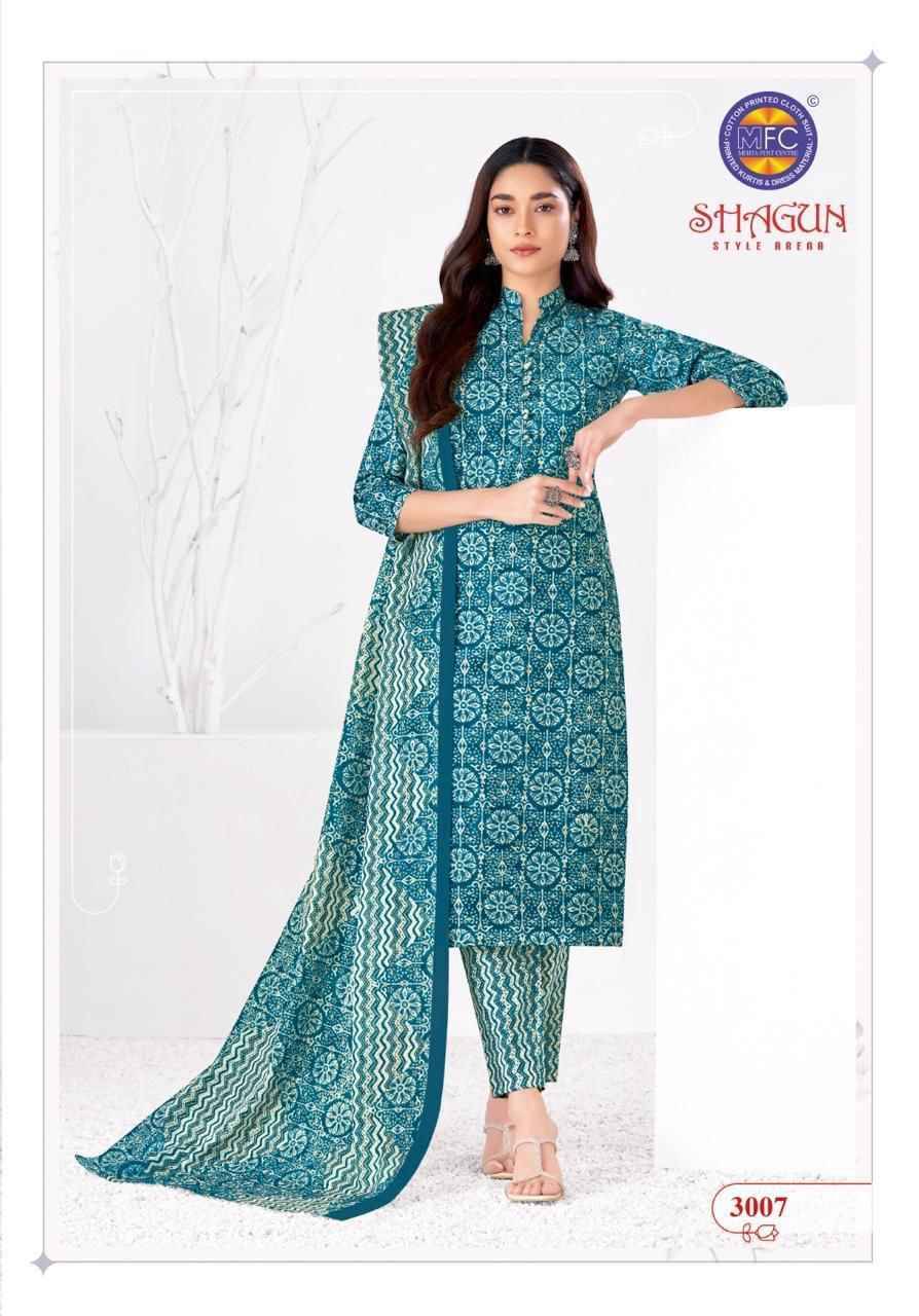 Shagun Vol-30 By MFC 3001 To 3020 Series Beautiful Festive Suits Colorful Stylish Fancy Casual Wear & Ethnic Wear Pure Lawn Cotton Embroidered Dresses At Wholesale Price