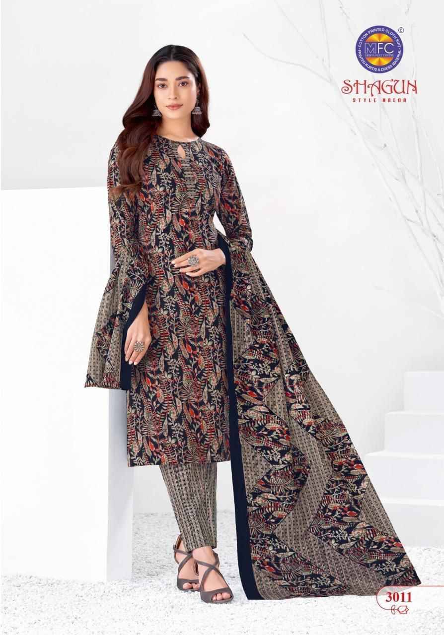 Shagun Vol-30 By MFC 3001 To 3020 Series Beautiful Festive Suits Colorful Stylish Fancy Casual Wear & Ethnic Wear Pure Lawn Cotton Embroidered Dresses At Wholesale Price