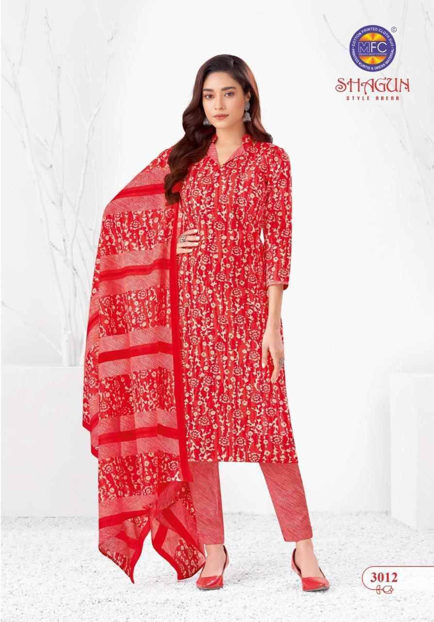 Shagun Vol-30 By MFC 3001 To 3020 Series Beautiful Festive Suits Colorful Stylish Fancy Casual Wear & Ethnic Wear Pure Lawn Cotton Embroidered Dresses At Wholesale Price