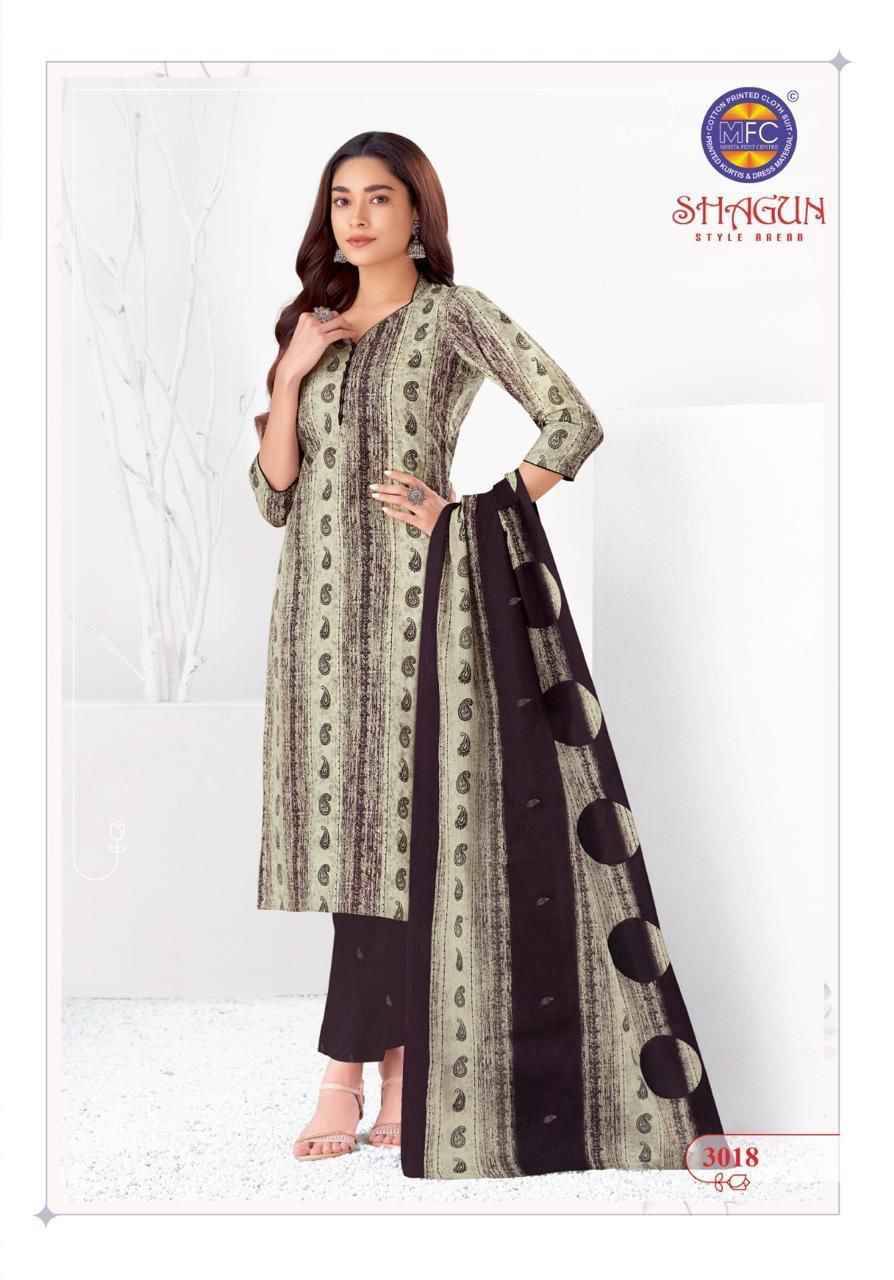 Shagun Vol-30 By MFC 3001 To 3020 Series Beautiful Festive Suits Colorful Stylish Fancy Casual Wear & Ethnic Wear Pure Lawn Cotton Embroidered Dresses At Wholesale Price