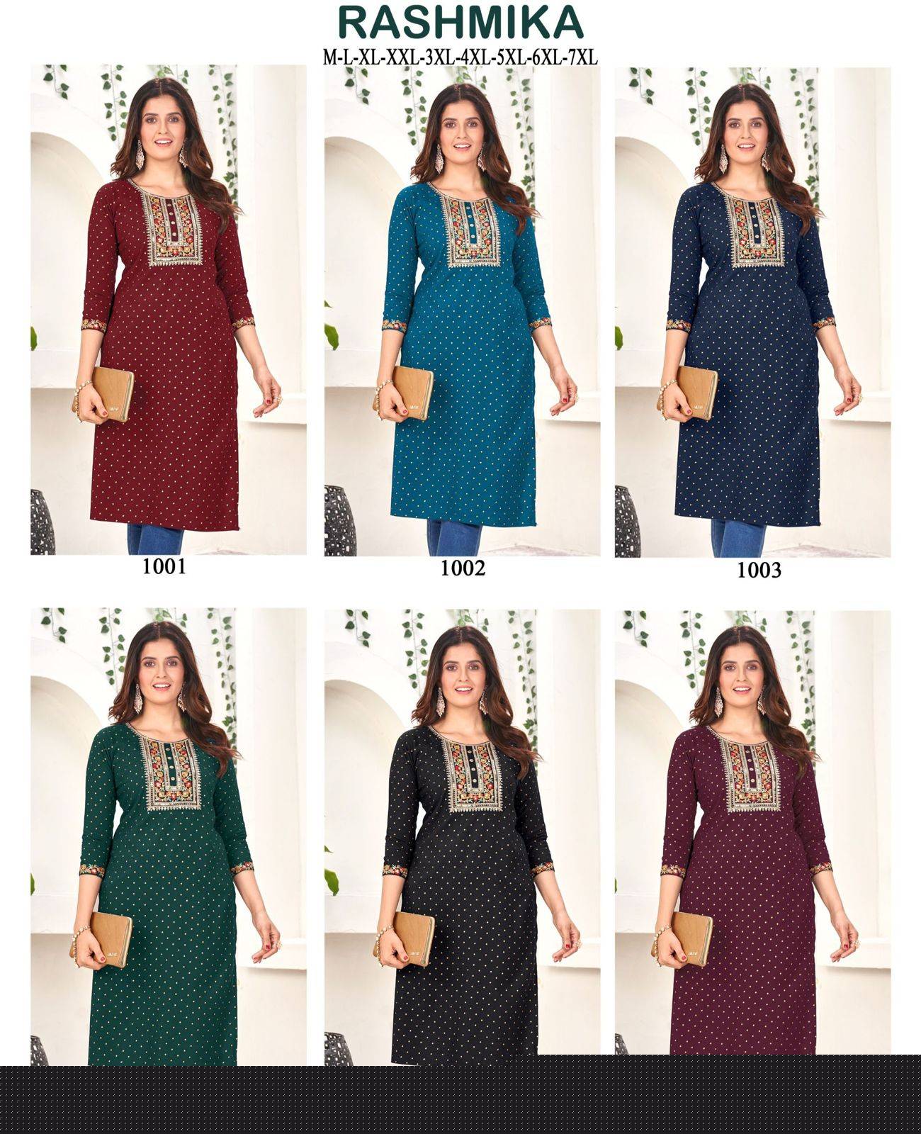 Rashmika By Mukesh 1001 To 1006 Series Designer Stylish Fancy Colorful Beautiful Party Wear & Ethnic Wear Collection Slub Rayon Kurtis At Wholesale Price