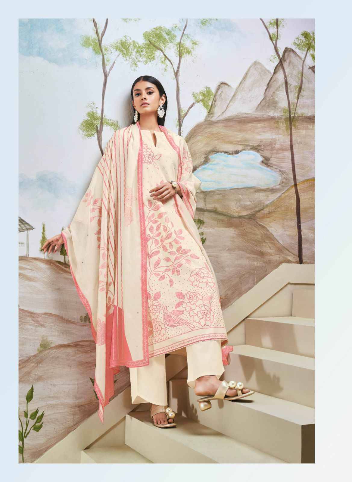 Hiba By Ganga Fashion 1819 To 1824 Series Designer Festive Suits Beautiful Fancy Colorful Stylish Party Wear & Occasional Wear Cotton Silk Dresses At Wholesale Price