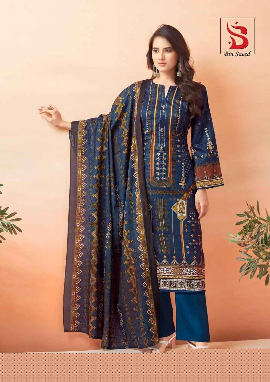 Mahnoor Vol-6 By Bin Saeed 6001 To 6006 Series Designer Festive Suits Beautiful Stylish Fancy Colorful Party Wear & Occasional Wear Pure Lawn Print Dresses At Wholesale Price