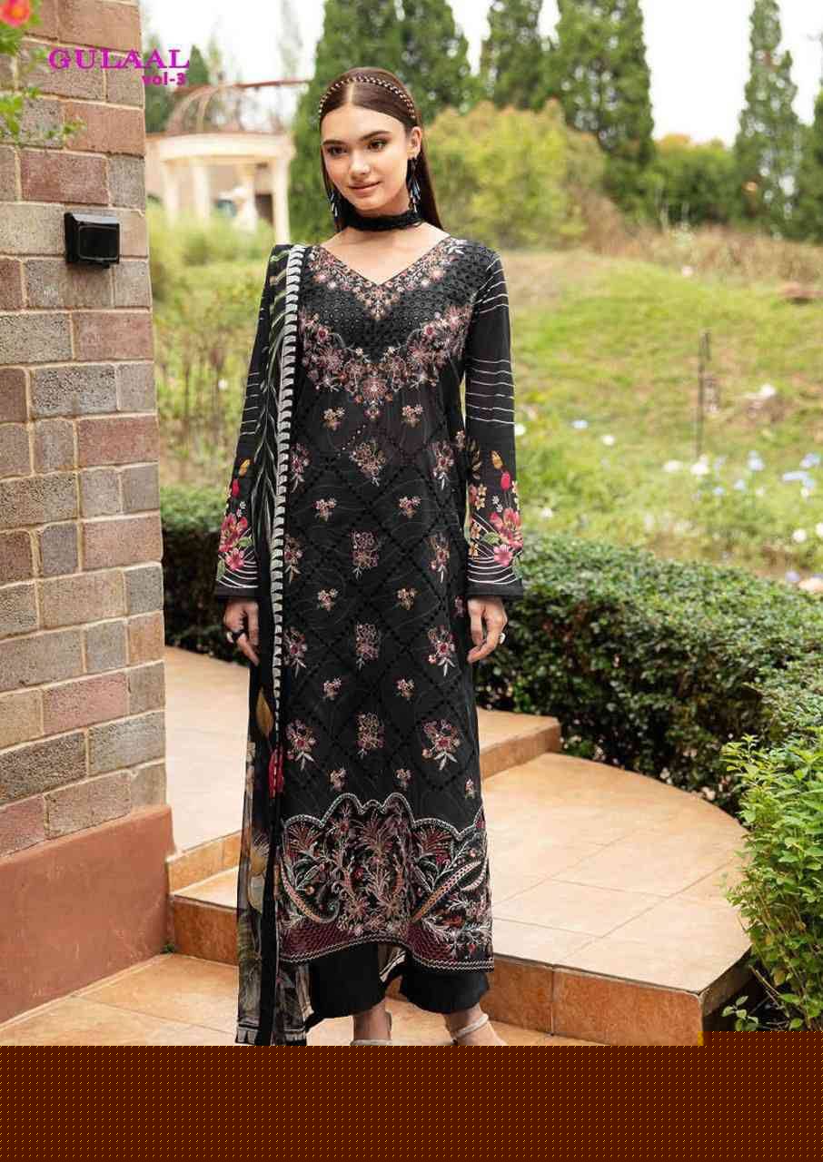 Gulaal Vol-3 By Nand Gopal Print 3001 To 3008 Series Beautiful Festive Suits Colorful Stylish Fancy Casual Wear & Ethnic Wear Pure Cotton Print Dresses At Wholesale Price