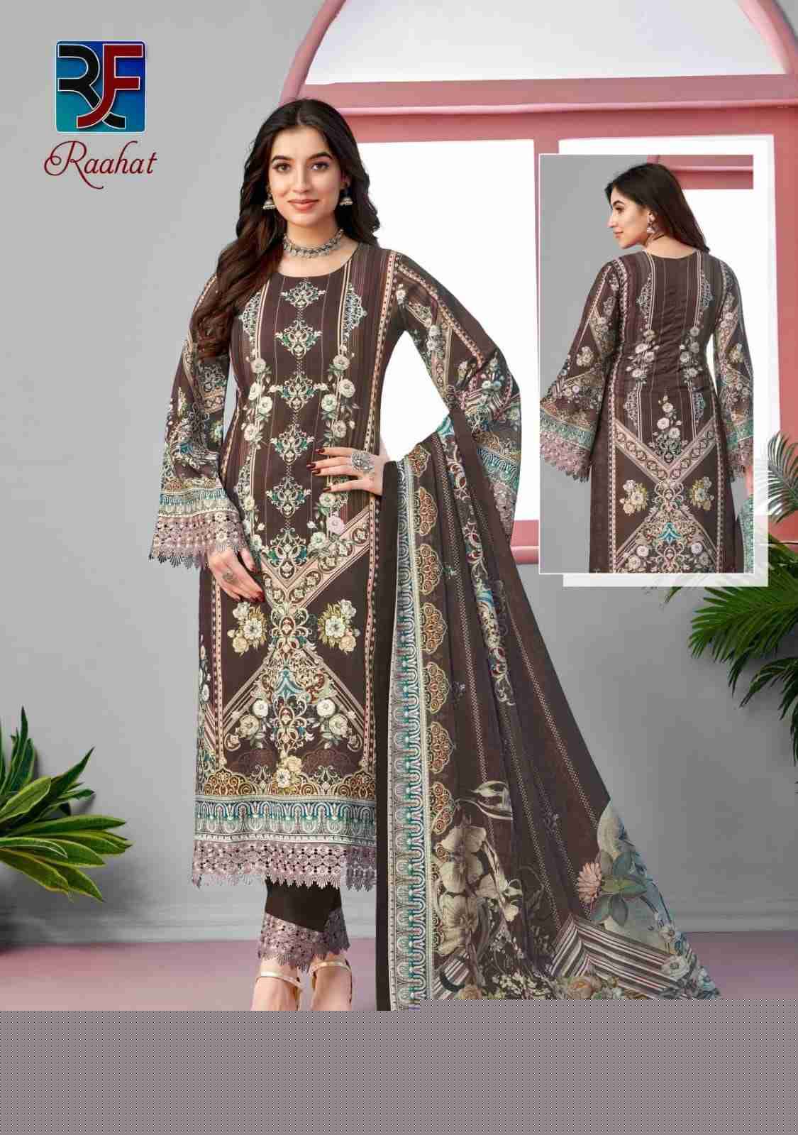 Raahat Vol-1 By Rahi Fab 1001 To 1008 Series Beautiful Pakistani Suits Stylish Fancy Colorful Party Wear & Occasional Wear Lawn Cambric Dresses At Wholesale Price