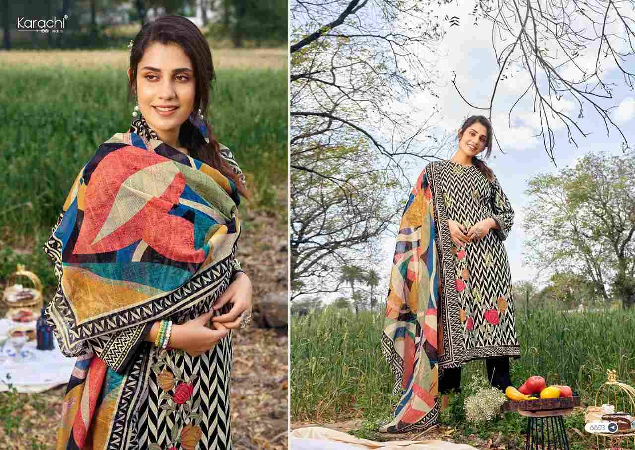 Alfaaz By Karachi Prints 8801 To 8804 Series Beautiful Festive Suits Colorful Stylish Fancy Casual Wear & Ethnic Wear Pure Cambric Print With Embroidered Dresses At Wholesale Price