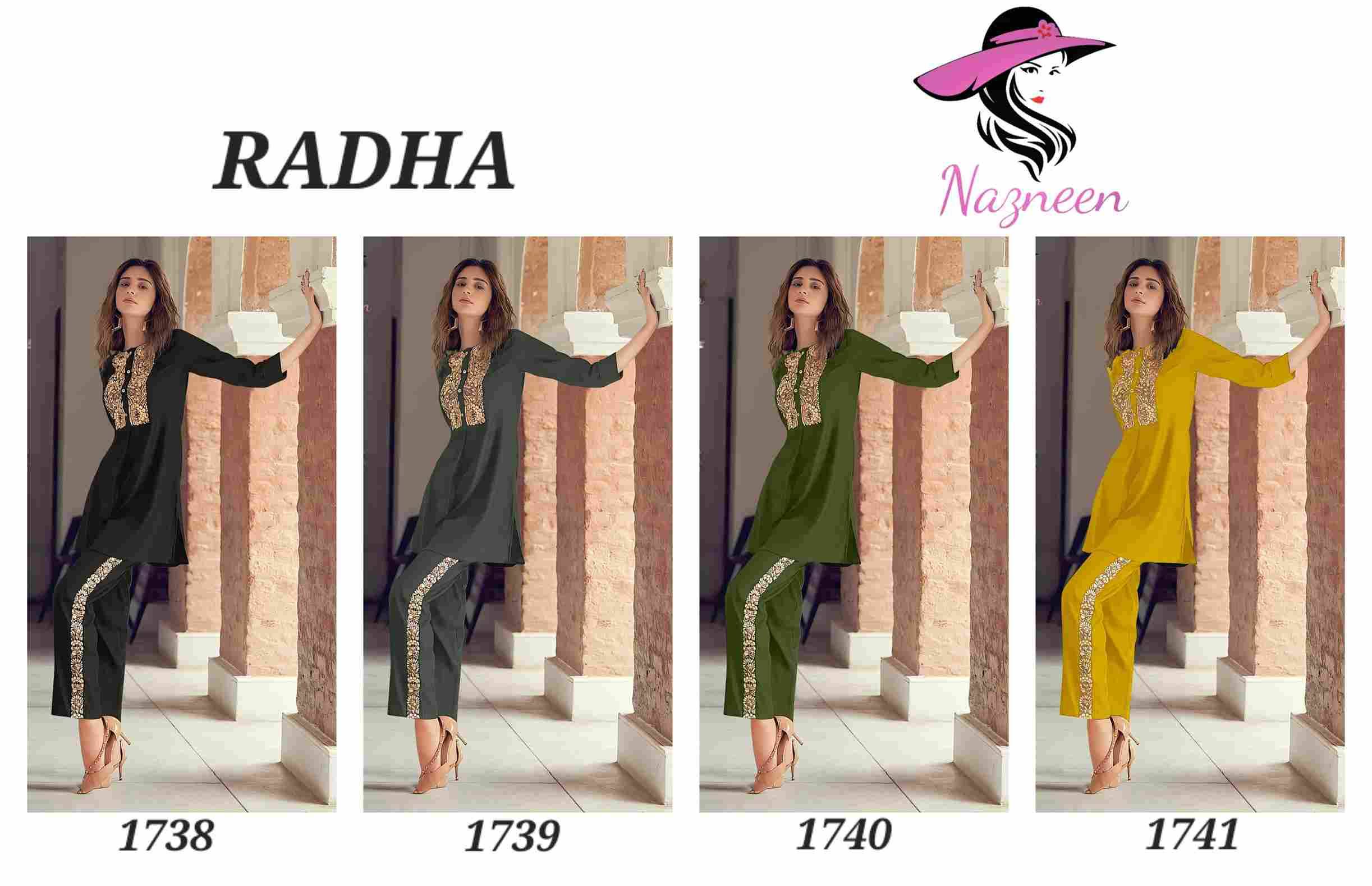 Radha By Nazneen 1738 To 1741 Series Designer Stylish Fancy Colorful Beautiful Party Wear & Ethnic Wear Collection Chanderi Tops With Bottom At Wholesale Price