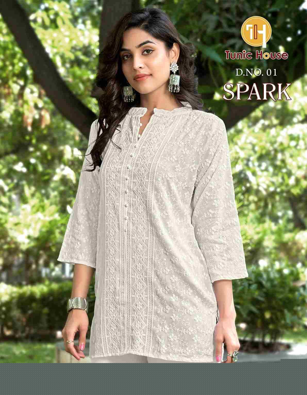 Spark By Tunic House Designer Stylish Fancy Colorful Beautiful Party Wear & Ethnic Wear Collection Viscose Rayon Tops At Wholesale Price