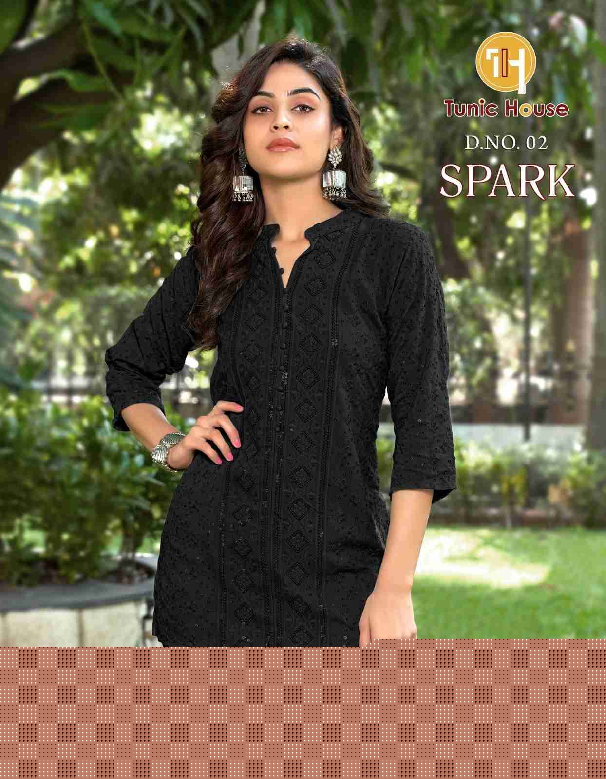 Spark By Tunic House Designer Stylish Fancy Colorful Beautiful Party Wear & Ethnic Wear Collection Viscose Rayon Tops At Wholesale Price