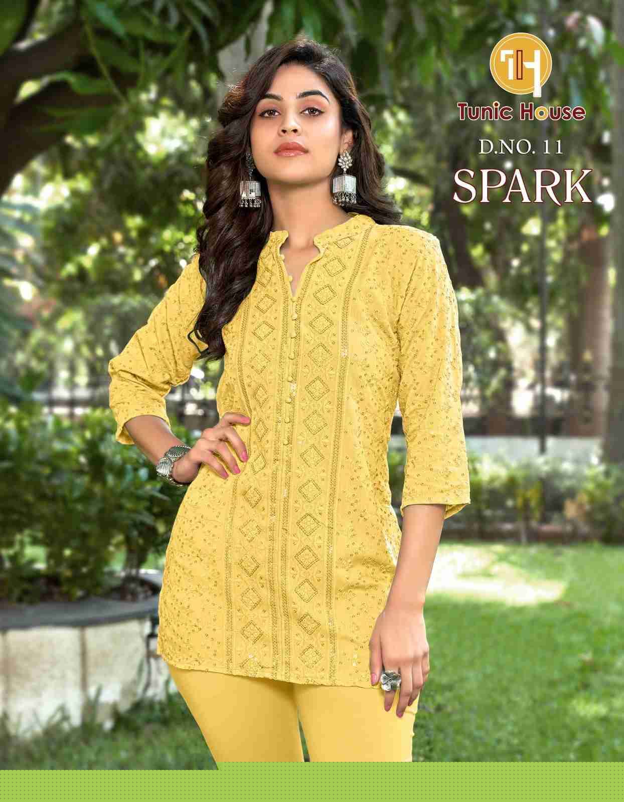 Spark By Tunic House Designer Stylish Fancy Colorful Beautiful Party Wear & Ethnic Wear Collection Viscose Rayon Tops At Wholesale Price