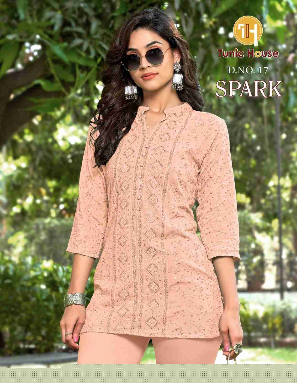 Spark By Tunic House Designer Stylish Fancy Colorful Beautiful Party Wear & Ethnic Wear Collection Viscose Rayon Tops At Wholesale Price
