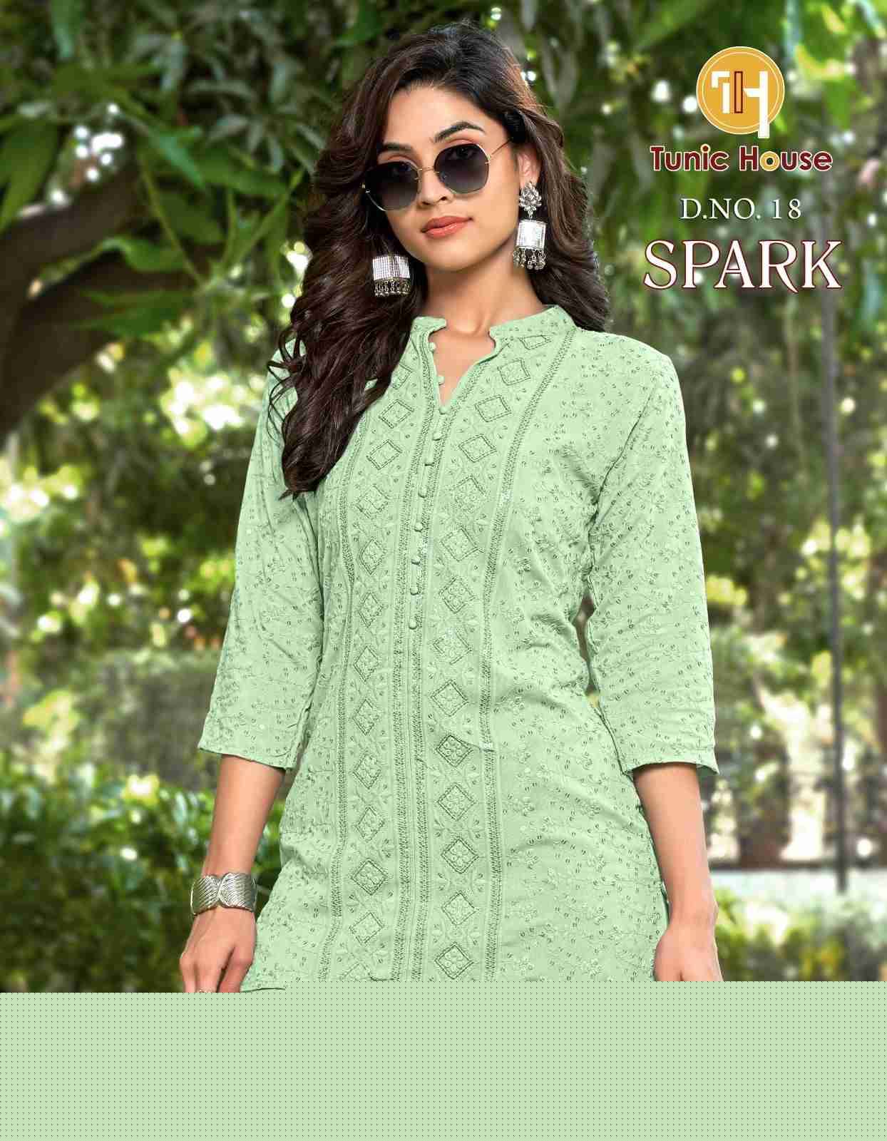 Spark By Tunic House Designer Stylish Fancy Colorful Beautiful Party Wear & Ethnic Wear Collection Viscose Rayon Tops At Wholesale Price