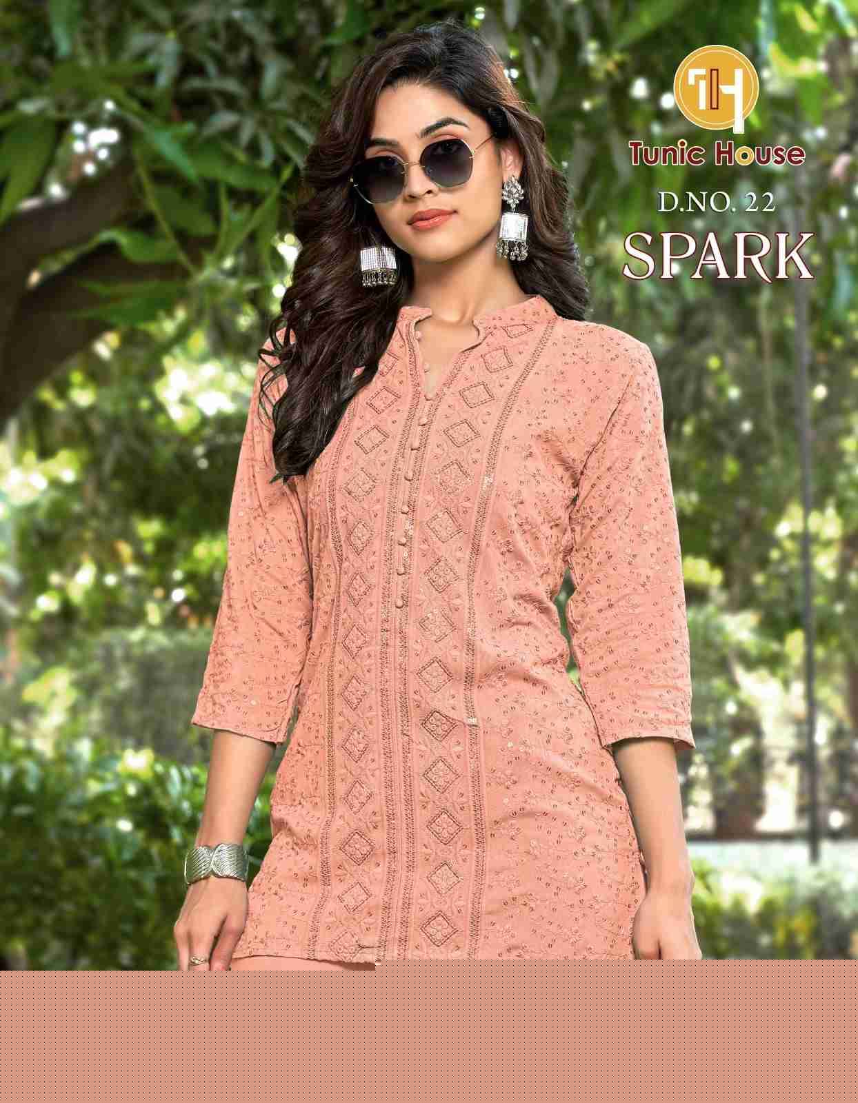 Spark By Tunic House Designer Stylish Fancy Colorful Beautiful Party Wear & Ethnic Wear Collection Viscose Rayon Tops At Wholesale Price