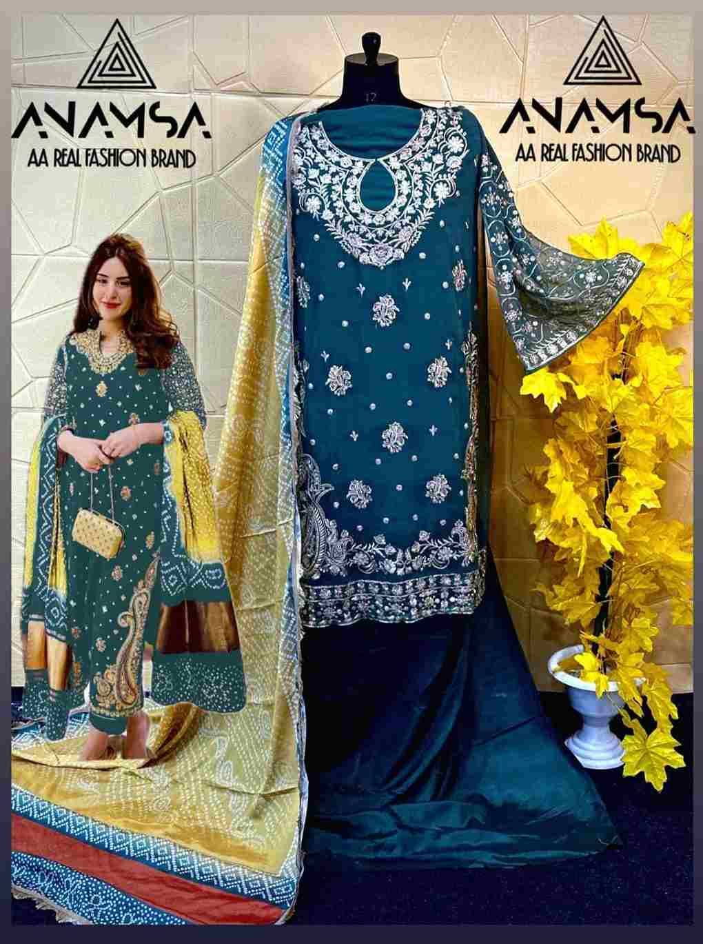 Anamsa Hit Design 427 Colours By Fashid Wholesale 427-A To 427-D Series Beautiful Pakistani Suits Colorful Stylish Fancy Casual Wear & Ethnic Wear Pure Faux Georgette Embroidered Dresses At Wholesale Price