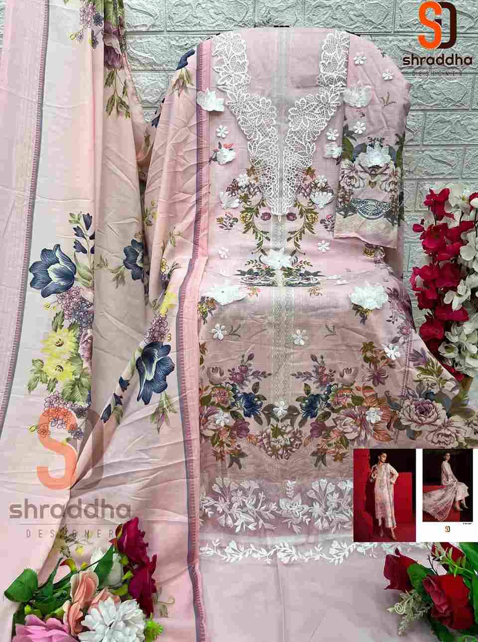 Sana Safinaz Vol-5 By Shraddha Designer 5001 To 5002 Series Beautiful Pakistani Suits Colorful Stylish Fancy Casual Wear & Ethnic Wear Pure Lawn Cotton With Embroidered Dresses At Wholesale Price