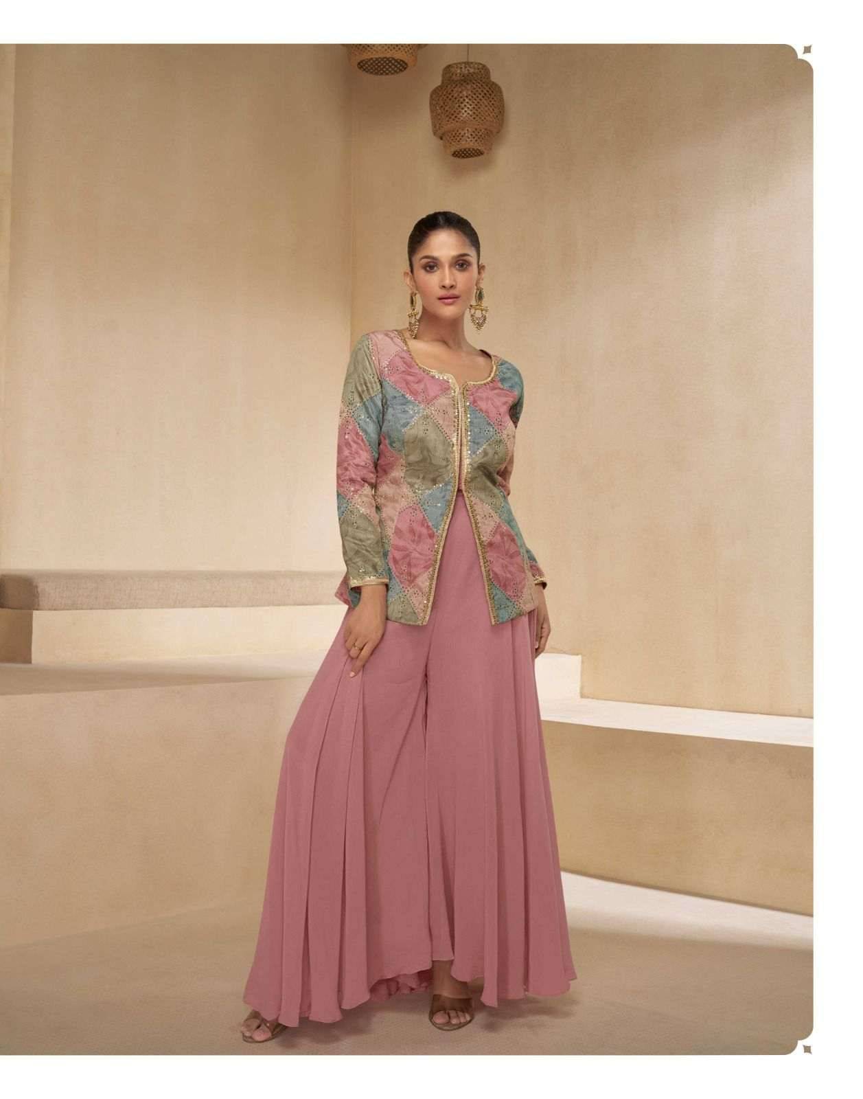Sitara By Sayuri 5495 To 5498 Series Beautiful Sharara Suits Colorful Stylish Fancy Casual Wear & Ethnic Wear Georgette Dresses At Wholesale Price