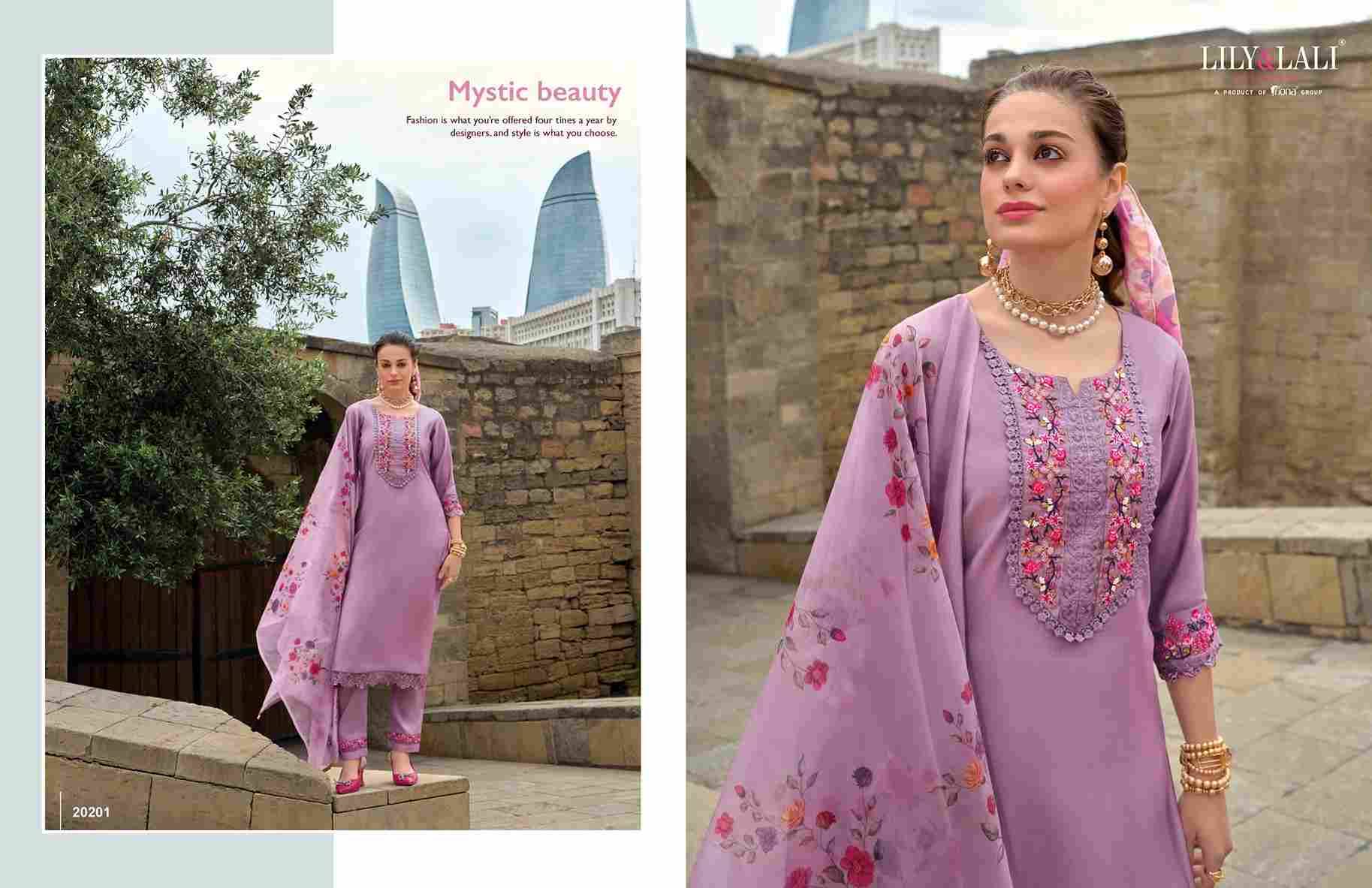 Mahra By Lily And Lali 20201 To 20206 Series Beautiful Stylish Festive Suits Fancy Colorful Casual Wear & Ethnic Wear & Ready To Wear Milan Silk Dresses At Wholesale Price