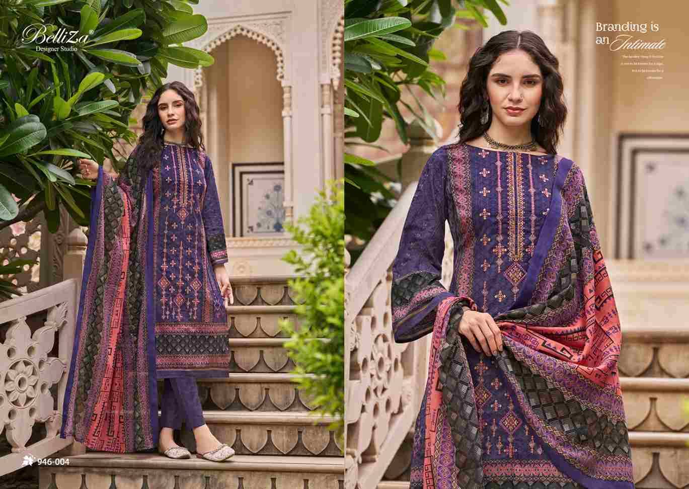 Bin Saeed Vol-5 By Belliza 946-001 To 946-008 Series Beautiful Stylish Festive Suits Fancy Colorful Casual Wear & Ethnic Wear & Ready To Wear Pure Cotton Digital Print Dresses At Wholesale Price