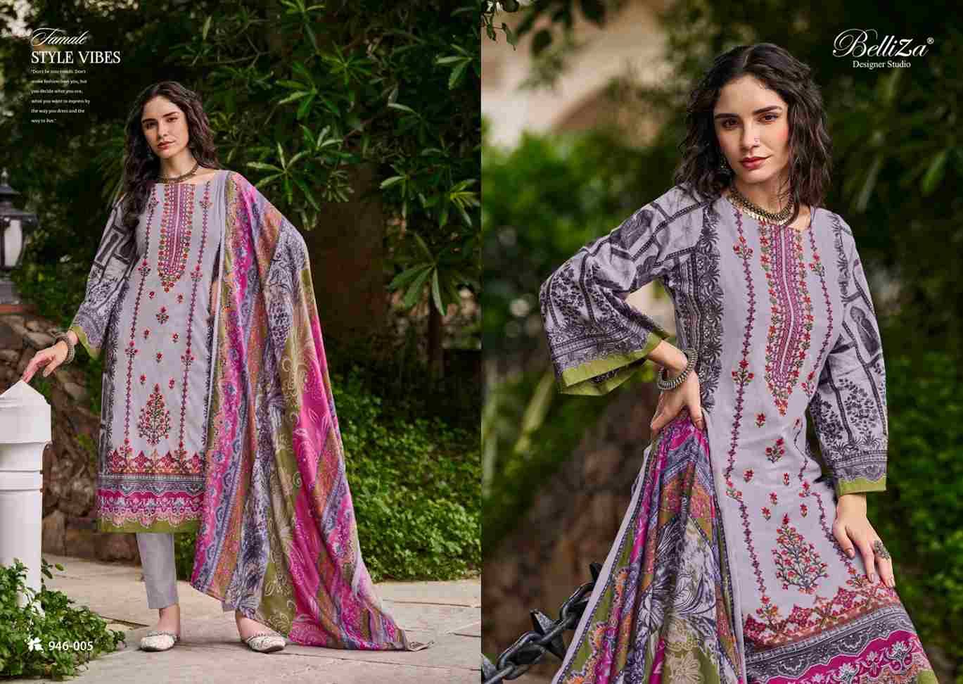 Bin Saeed Vol-5 By Belliza 946-001 To 946-008 Series Beautiful Stylish Festive Suits Fancy Colorful Casual Wear & Ethnic Wear & Ready To Wear Pure Cotton Digital Print Dresses At Wholesale Price