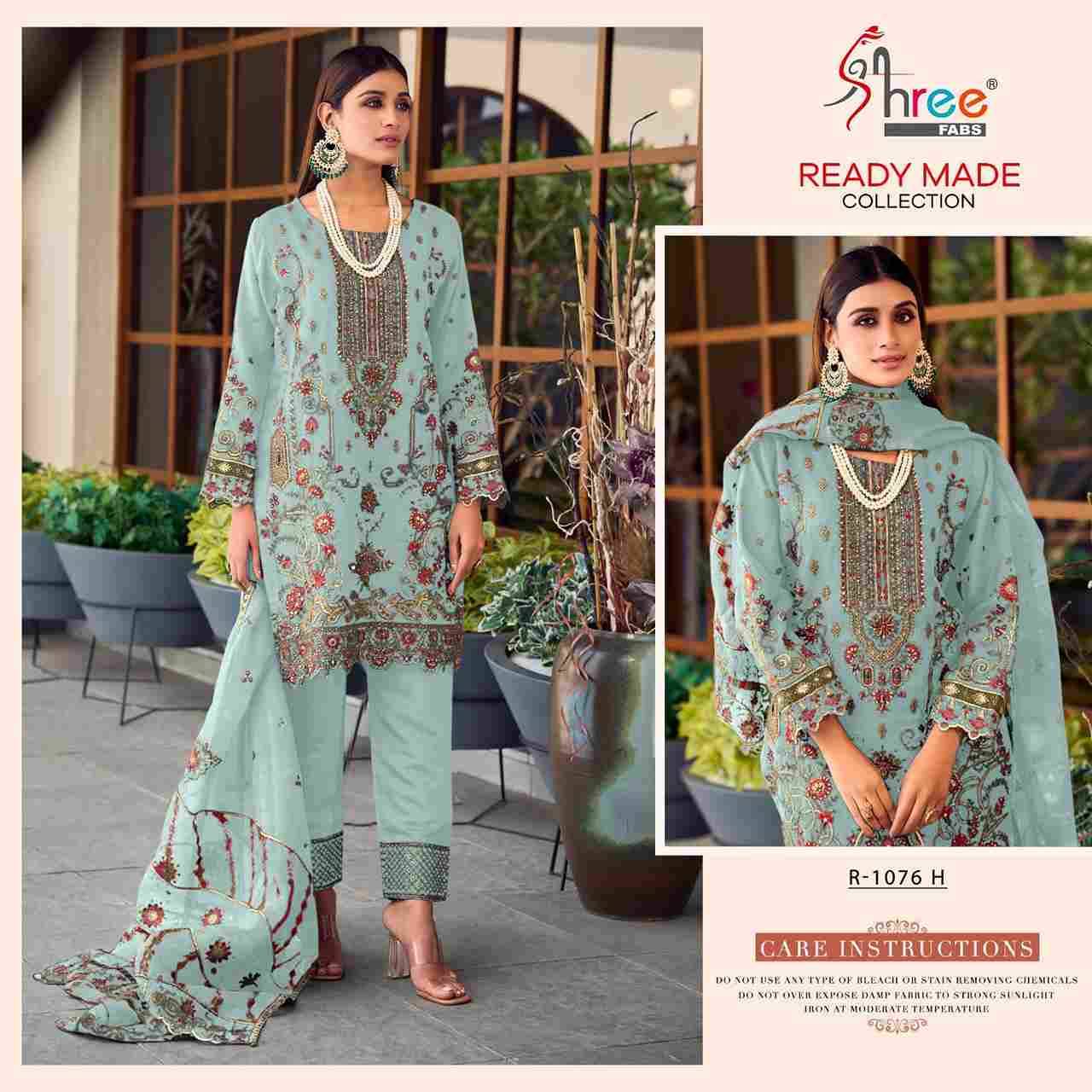 Shree Fabs Hit Design R-1076 Colours Vol-3 By Shree Fabs R-1076-H To R-1076-K Series Pakistani Suits Beautiful Fancy Colorful Stylish Party Wear & Occasional Wear Pure Organza Embroidered Dresses At Wholesale Price