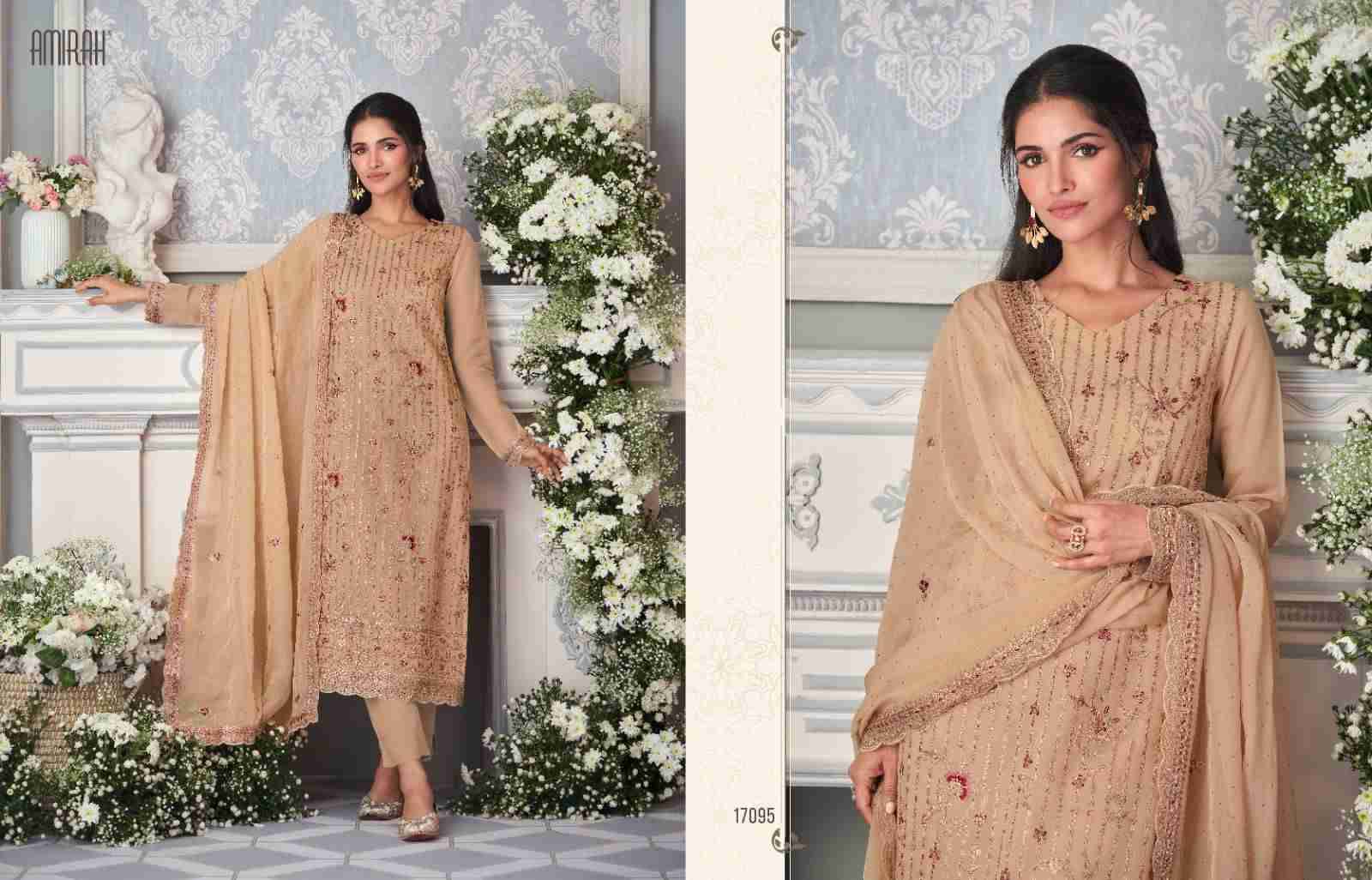 Antra By Amirah 17092 To 17096 Series Beautiful Stylish Festive Suits Fancy Colorful Casual Wear & Ethnic Wear & Ready To Wear Organza Silk Dresses At Wholesale Price