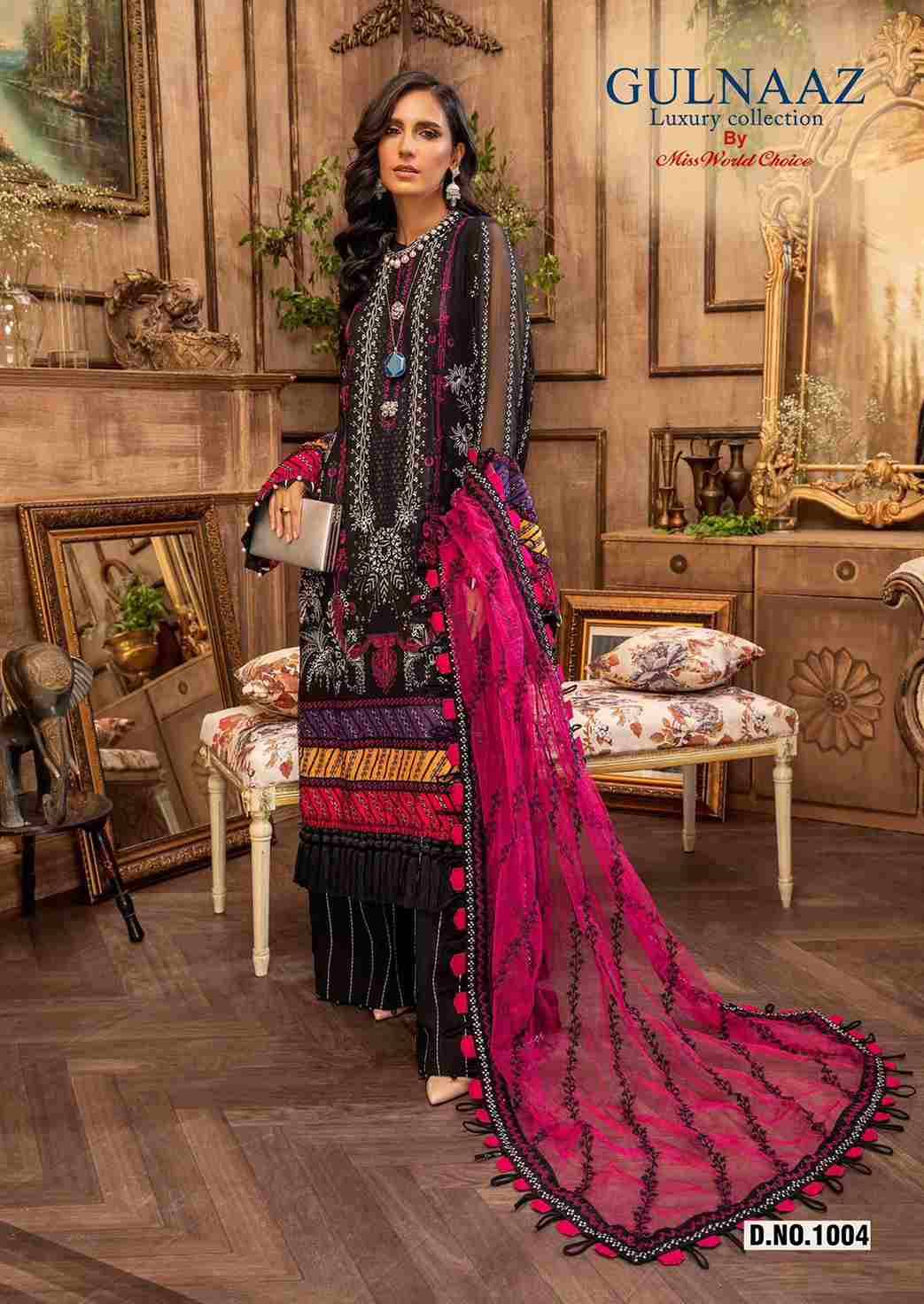 Gulnaaz Vol-1 By Miss World Choice 1001 To 1006 Series Beautiful Festive Suits Colorful Stylish Fancy Casual Wear & Ethnic Wear Pure Cotton Embroidered Dresses At Wholesale Price