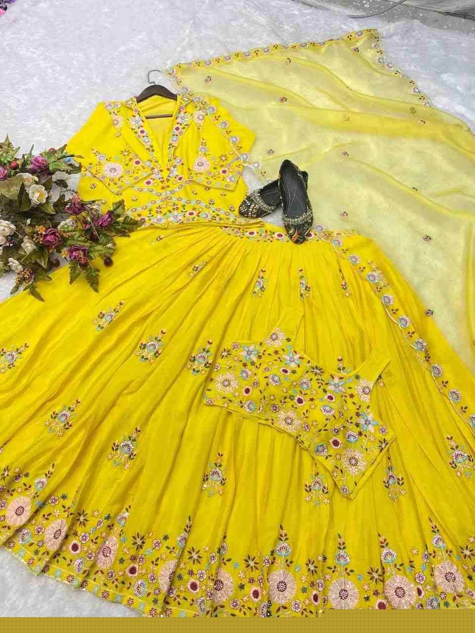 L-1855 By Fashid Wholesale 01 To 04 Series Indian Traditional Bridal Beautiful Stylish Designer Banarasi Silk Jacquard Embroidered Party Wear Chinnon Lehengas With Tube Choli At Wholesale Price