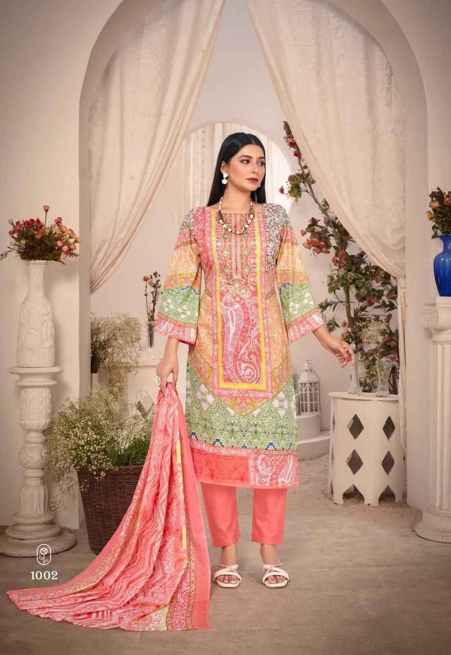 Naira Vol-1 By Saanvi Trends 1001 To 1008 Series Beautiful Suits Colorful Stylish Fancy Casual Wear & Ethnic Wear Pure Lawn Cotton Print Dresses At Wholesale Price