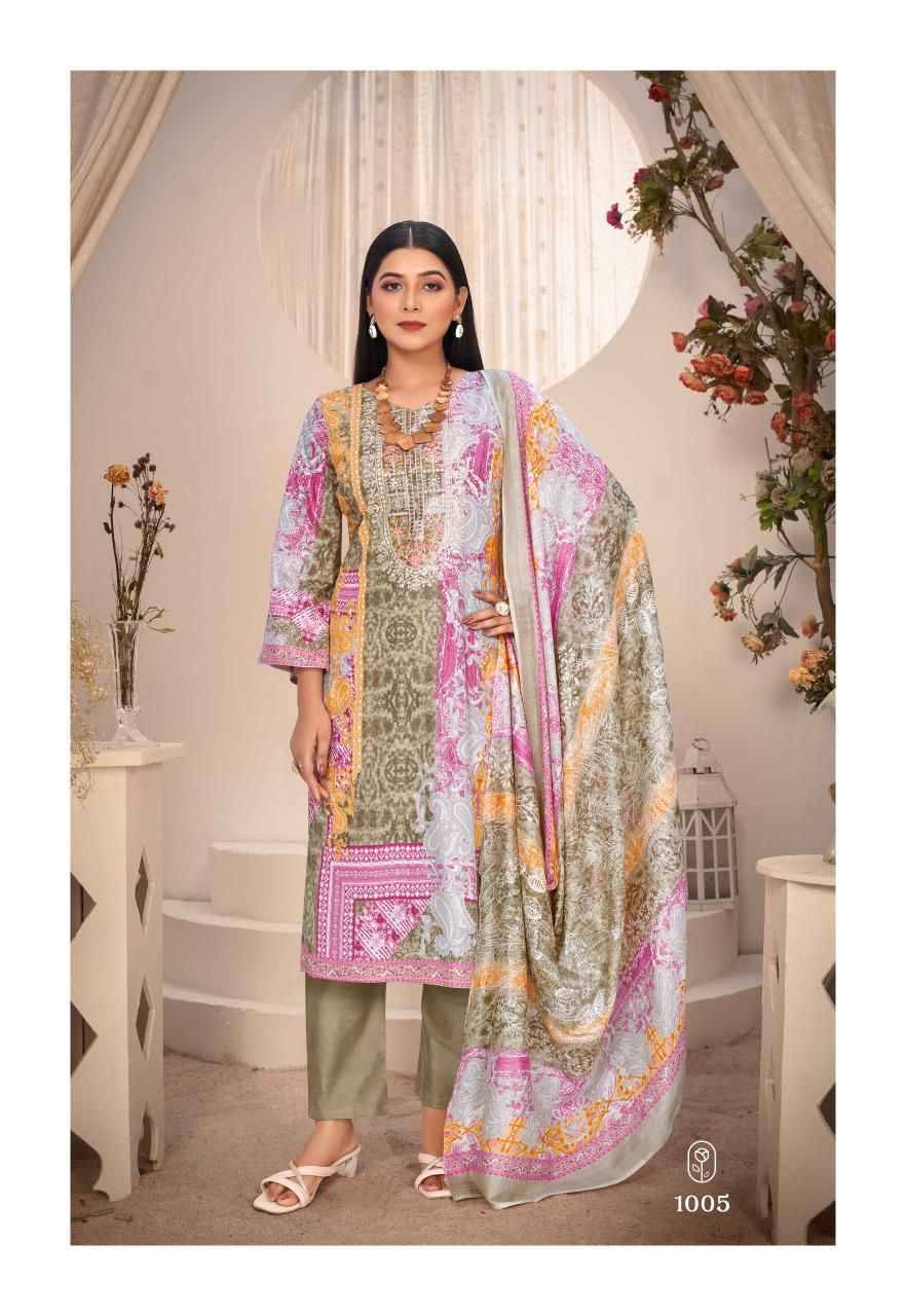 Naira Vol-1 By Saanvi Trends 1001 To 1008 Series Beautiful Suits Colorful Stylish Fancy Casual Wear & Ethnic Wear Pure Lawn Cotton Print Dresses At Wholesale Price