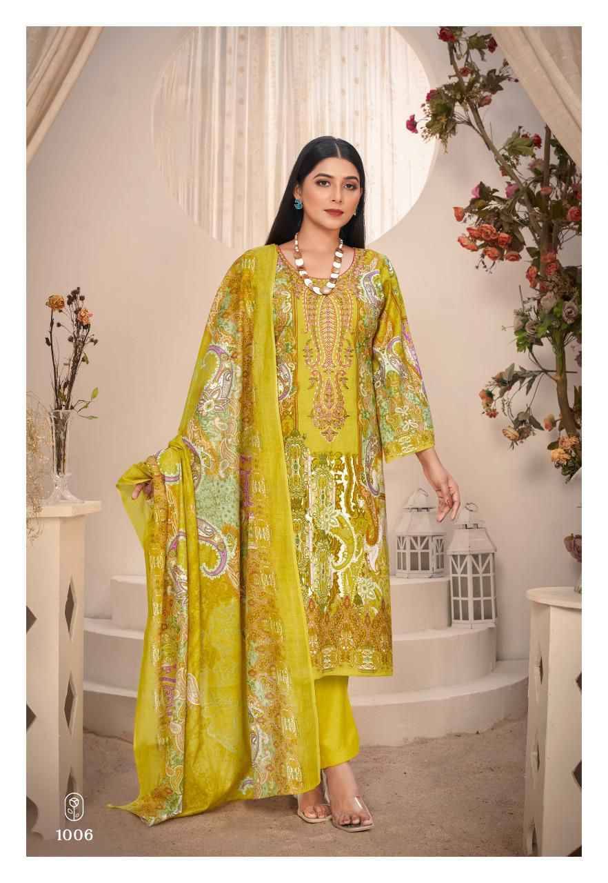 Naira Vol-1 By Saanvi Trends 1001 To 1008 Series Beautiful Suits Colorful Stylish Fancy Casual Wear & Ethnic Wear Pure Lawn Cotton Print Dresses At Wholesale Price