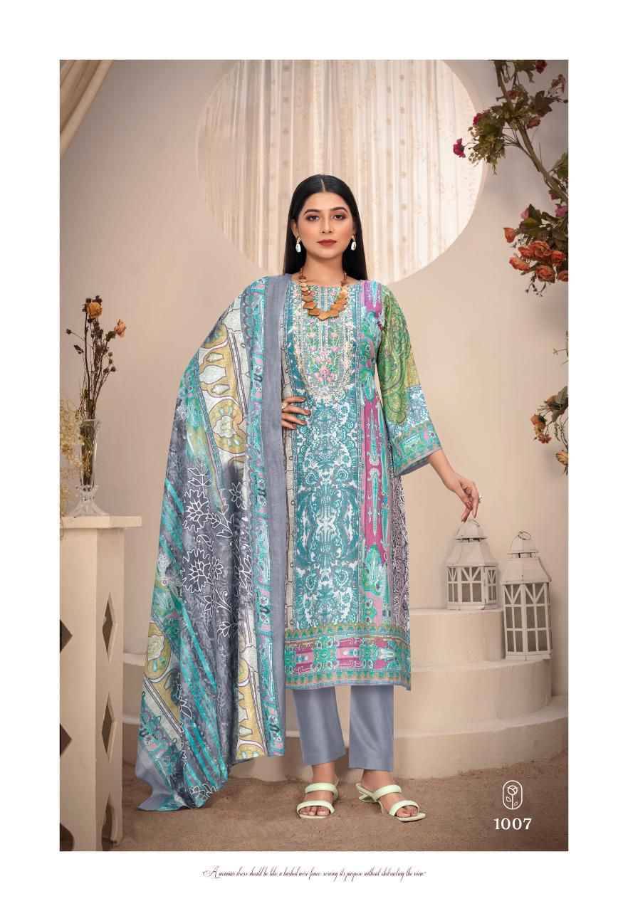 Naira Vol-1 By Saanvi Trends 1001 To 1008 Series Beautiful Suits Colorful Stylish Fancy Casual Wear & Ethnic Wear Pure Lawn Cotton Print Dresses At Wholesale Price