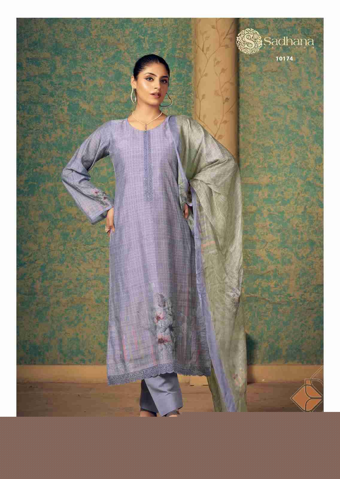 Ahaana By Sadhana Fashion 10173 To 10180 Series Designer Festive Suits Beautiful Fancy Stylish Colorful Party Wear & Occasional Wear Pure Muslin Silk Print Dresses At Wholesale Price
