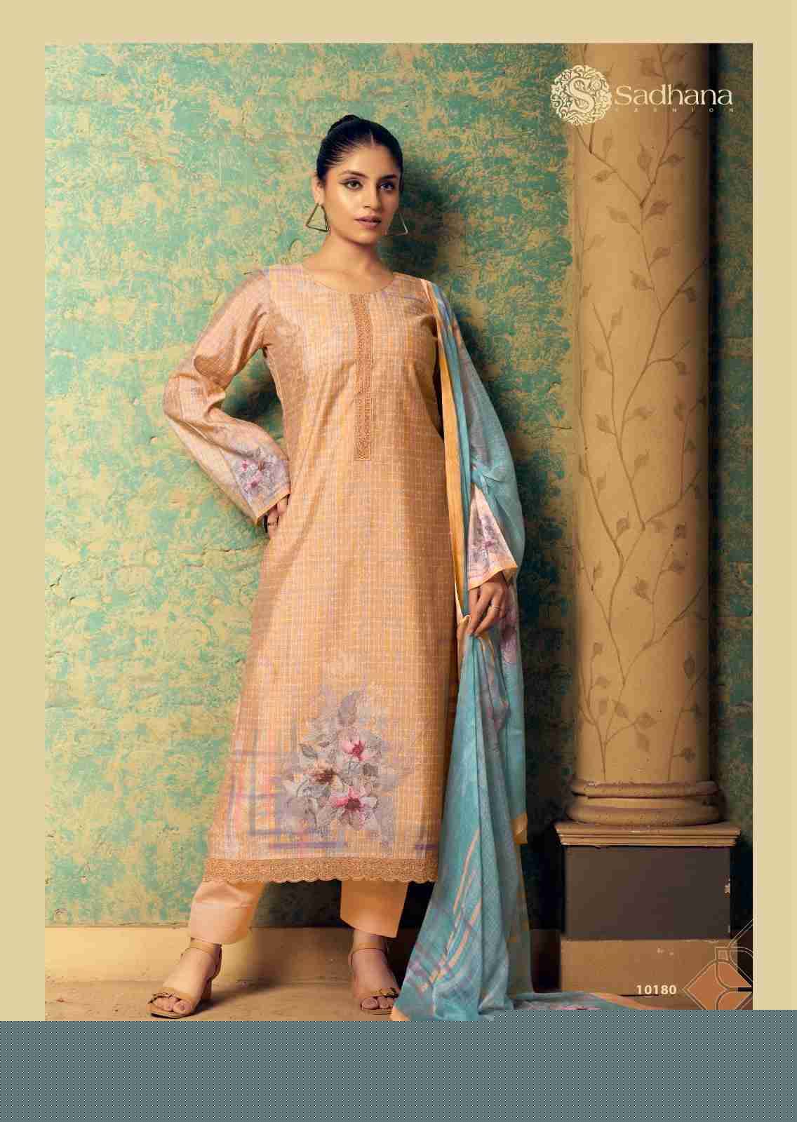 Ahaana By Sadhana Fashion 10173 To 10180 Series Designer Festive Suits Beautiful Fancy Stylish Colorful Party Wear & Occasional Wear Pure Muslin Silk Print Dresses At Wholesale Price