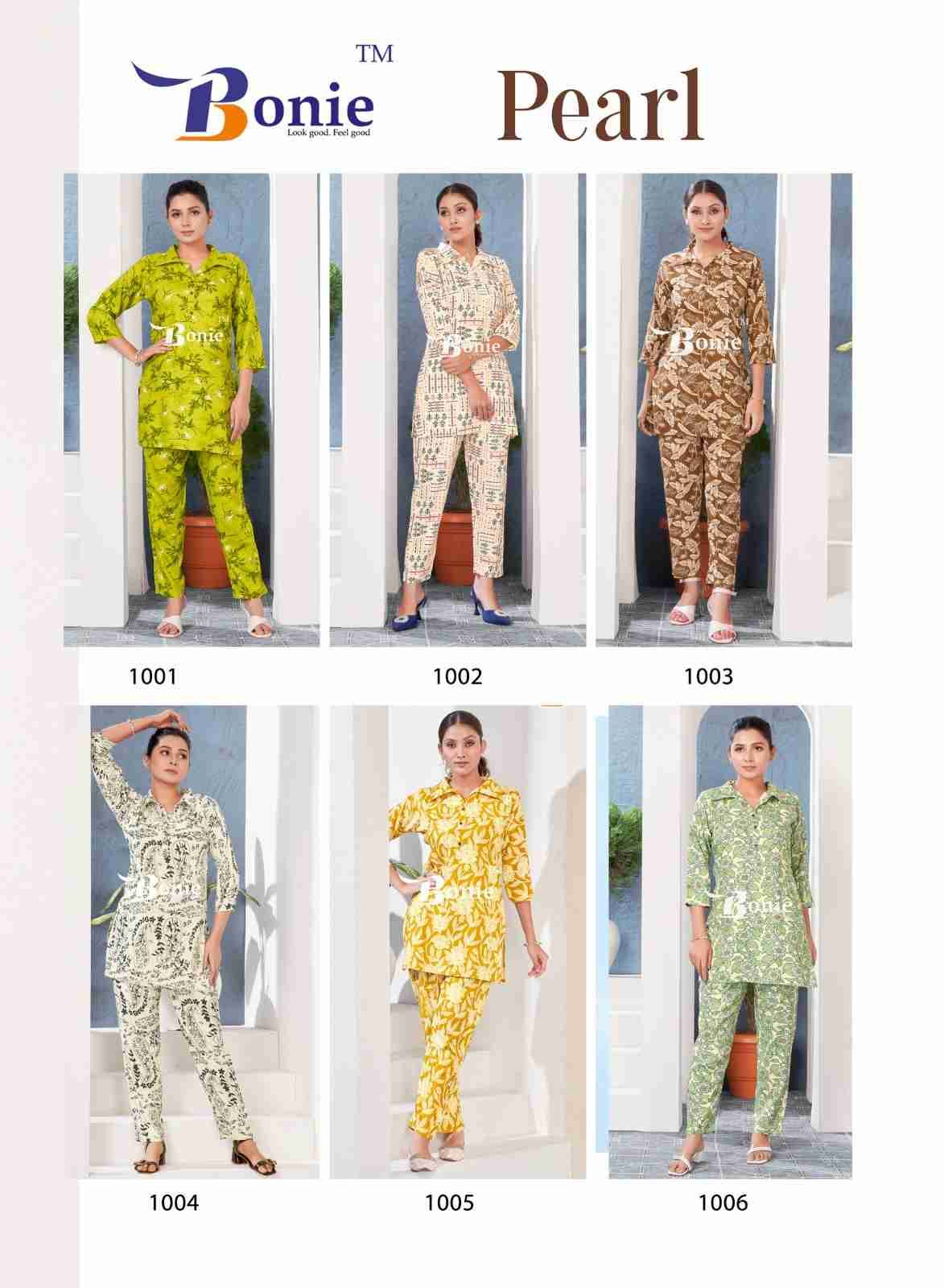 Pearl By Bonie 1001 To 1006 Designer Stylish Fancy Colorful Beautiful Party Wear & Ethnic Wear Collection Rayon Print Co-Ord At Wholesale Price