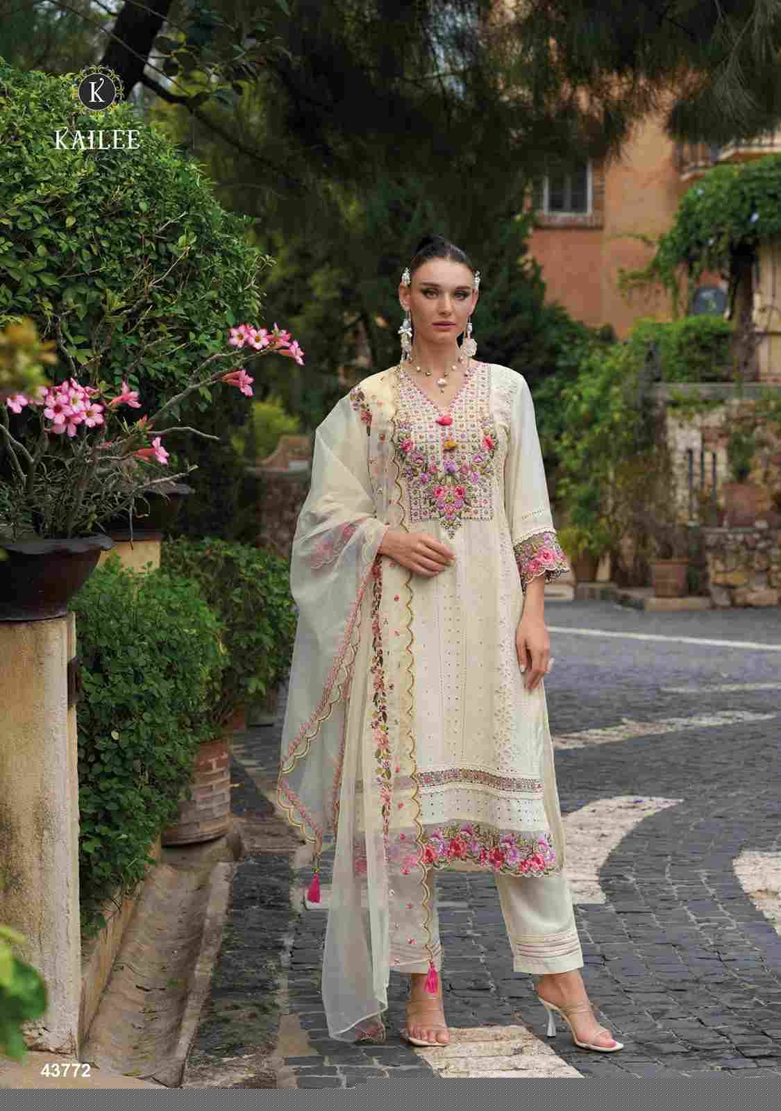 Safarnama Vol-5 By Kailee 43771 To 43776 Series Designer Festive Suits Collection Beautiful Stylish Fancy Colorful Party Wear & Occasional Wear Pure Viscose Muslin Embroidered Dresses At Wholesale Price