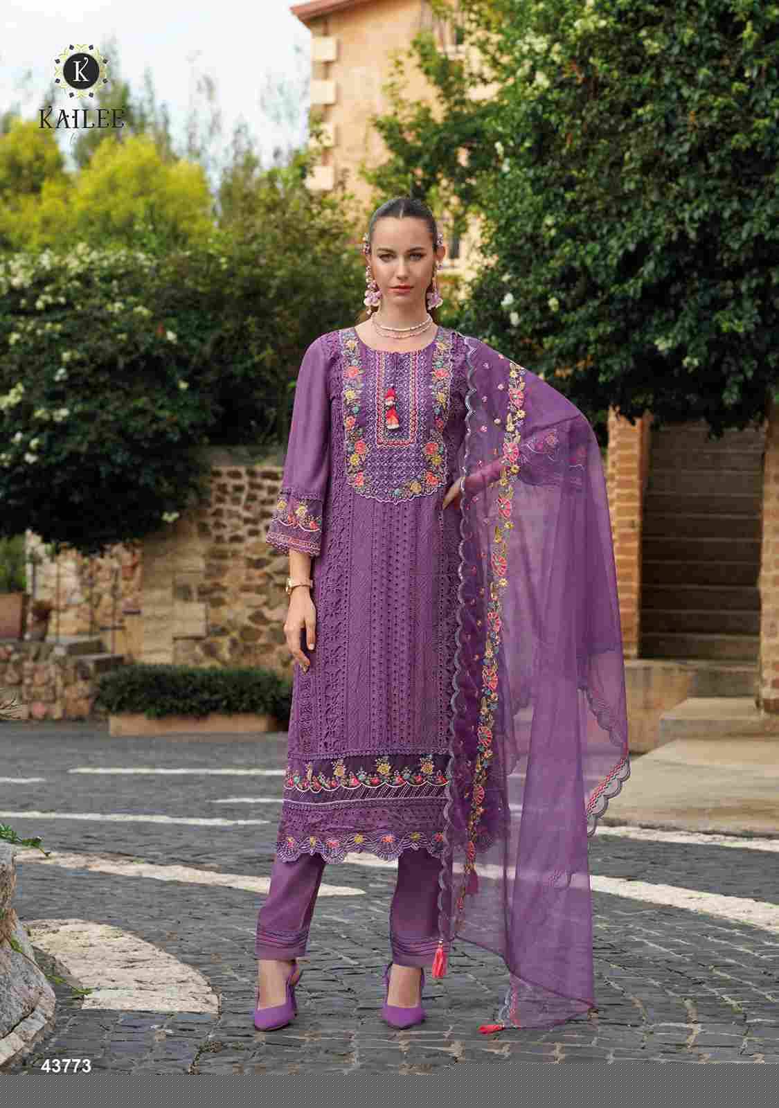Safarnama Vol-5 By Kailee 43771 To 43776 Series Designer Festive Suits Collection Beautiful Stylish Fancy Colorful Party Wear & Occasional Wear Pure Viscose Muslin Embroidered Dresses At Wholesale Price